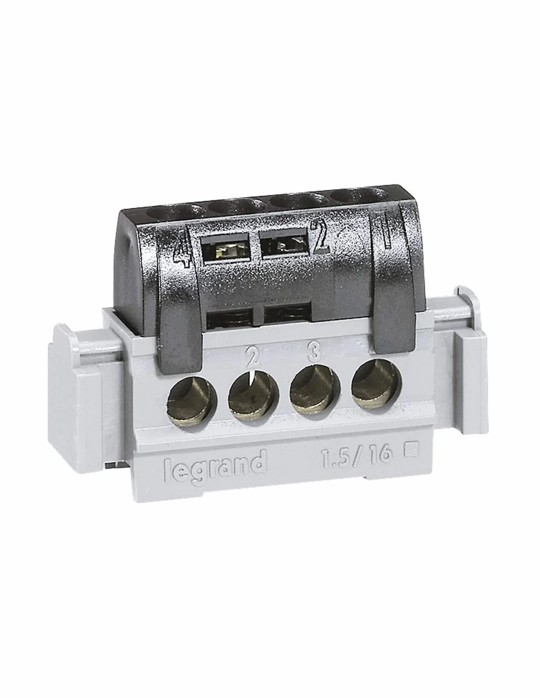 Legrand Bornier de répartition phase isolé 4x16mm² clipsable rail DIN
