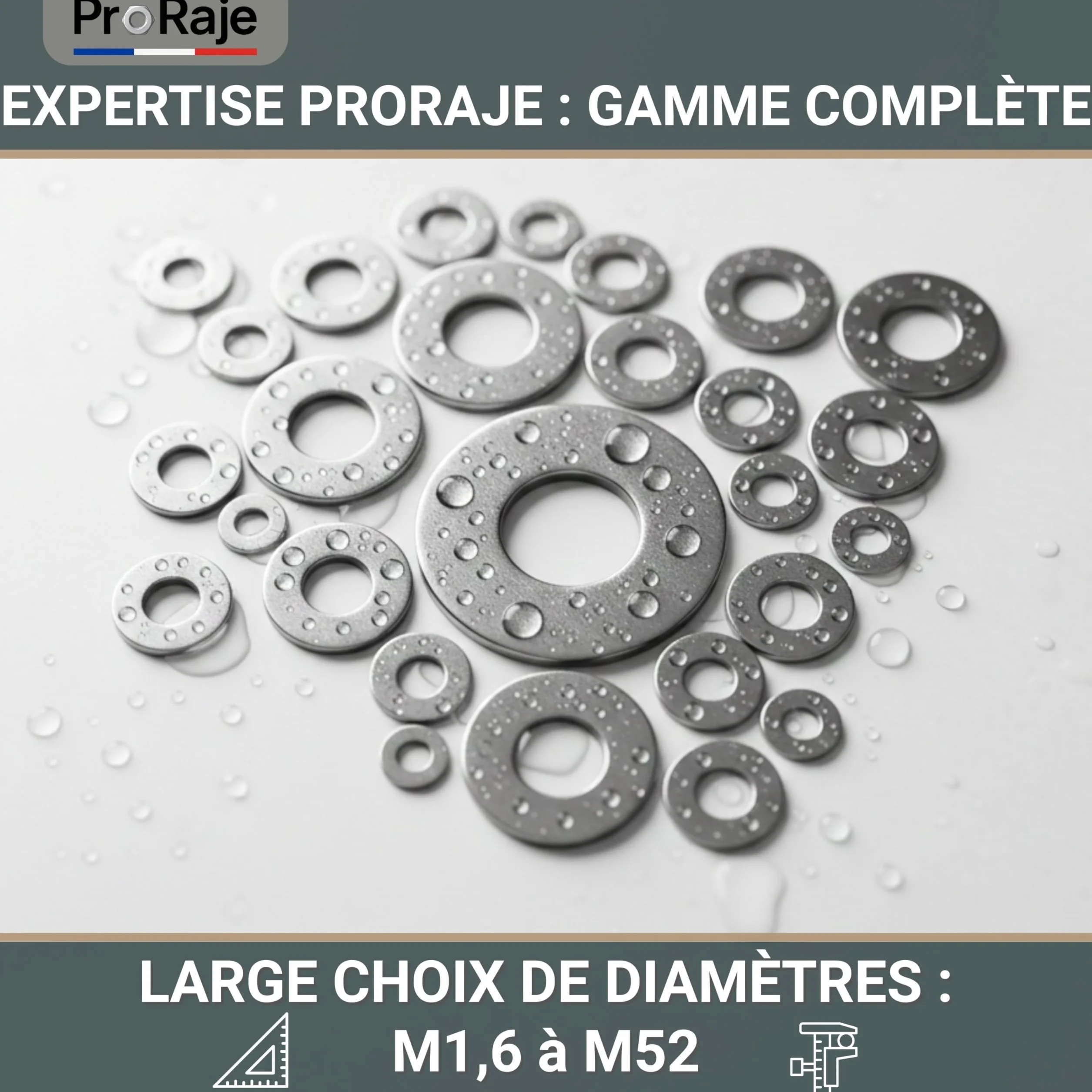 Rondelles INOX plate M6 x 18 mm A2 AISI 304 lot de 20 pièces