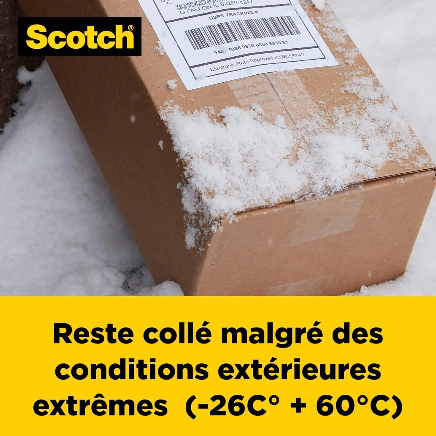 Scotch Ruban Adhésif d'emballage Transparent 50 mm x 50 m 1 Rouleau