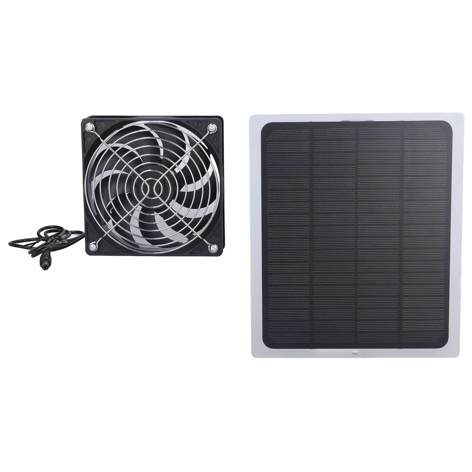 Ventilateur Solaire 6W Kit Ventilation Poulailler Panneau Solaire Étanche Grille Protection