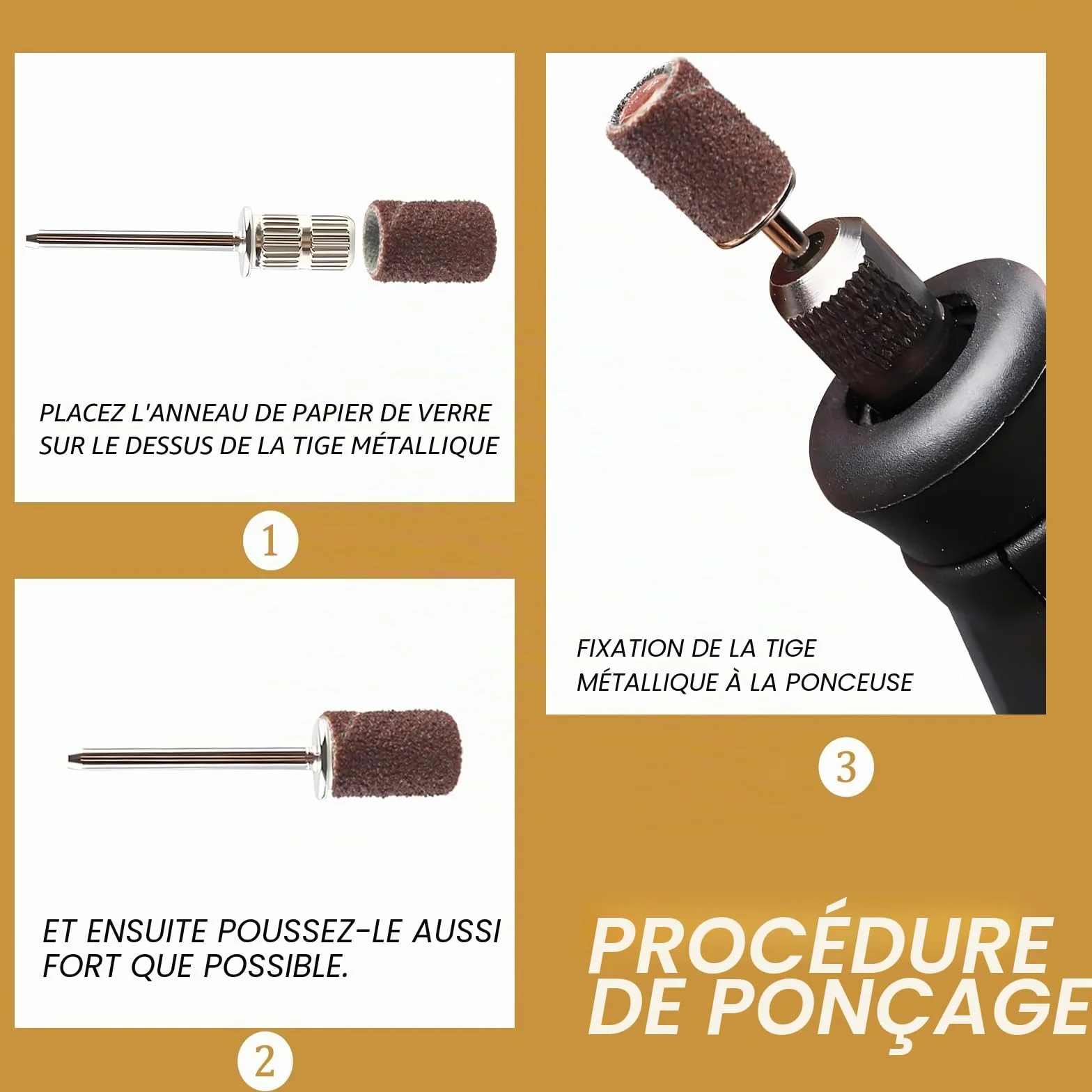 240 PCS Tambour Adaptateur de Band Ponçage Manchon Abrasif Compatible Dremel Outils Rotatifs Grain 80/120/180