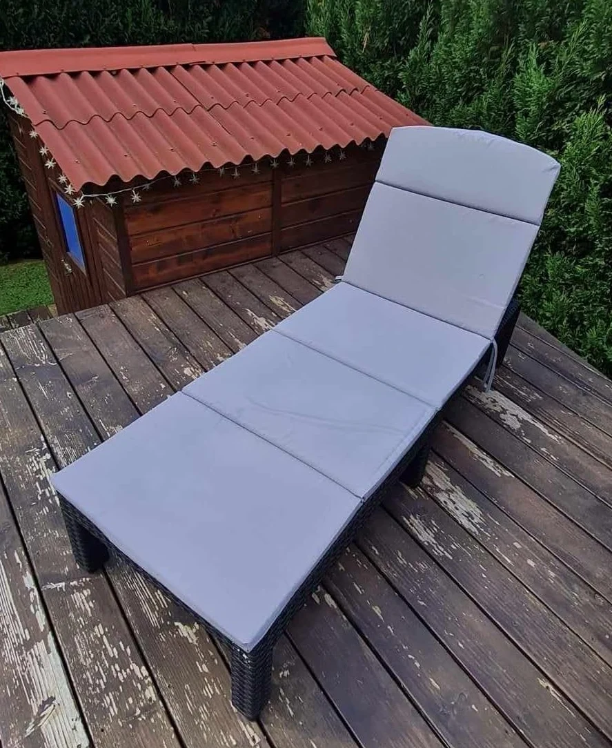 Lot de 2 Bain de Soleil Pliant avec Coussin,Chaise Longue Pliable Exterieur,Positions reglables,Durable et Facile a Nettoyer (Lot de 2 avec Coussin)