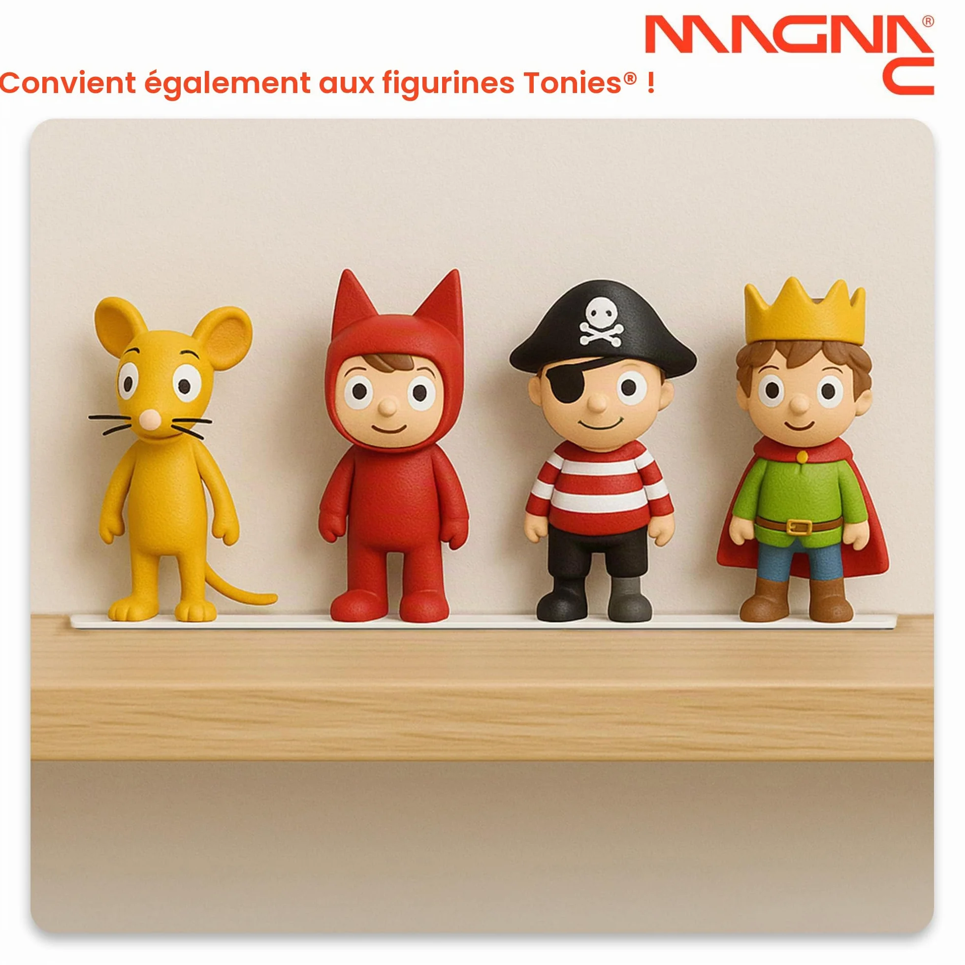 Magna-C® Bande métallique autocollante 10m x 15mm x 1,2mm Blanc pour figurines étagères Tonies®