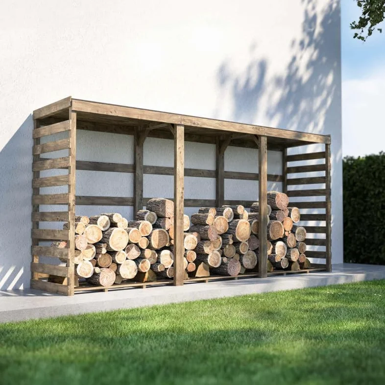 ABRI BUCHES Bois XXL 356X82X174CM - 173,8 x 356,4 x 82,1 cm -