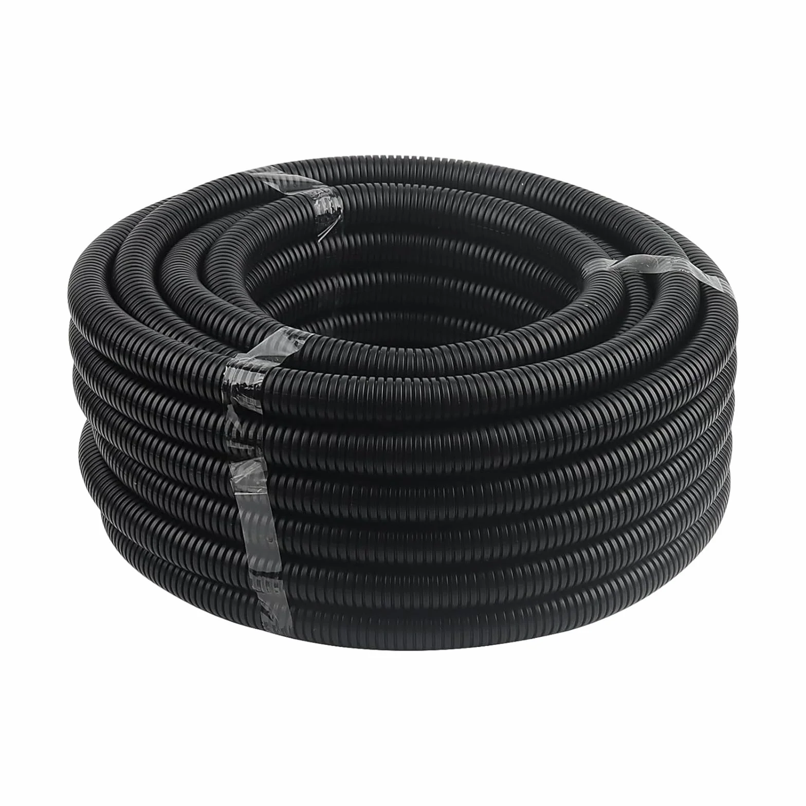 Gaine Electrique Exterieur Annelée Fendue 50m ID 10mm x OD 13mm Tuyau Ondulé Flexible Noir