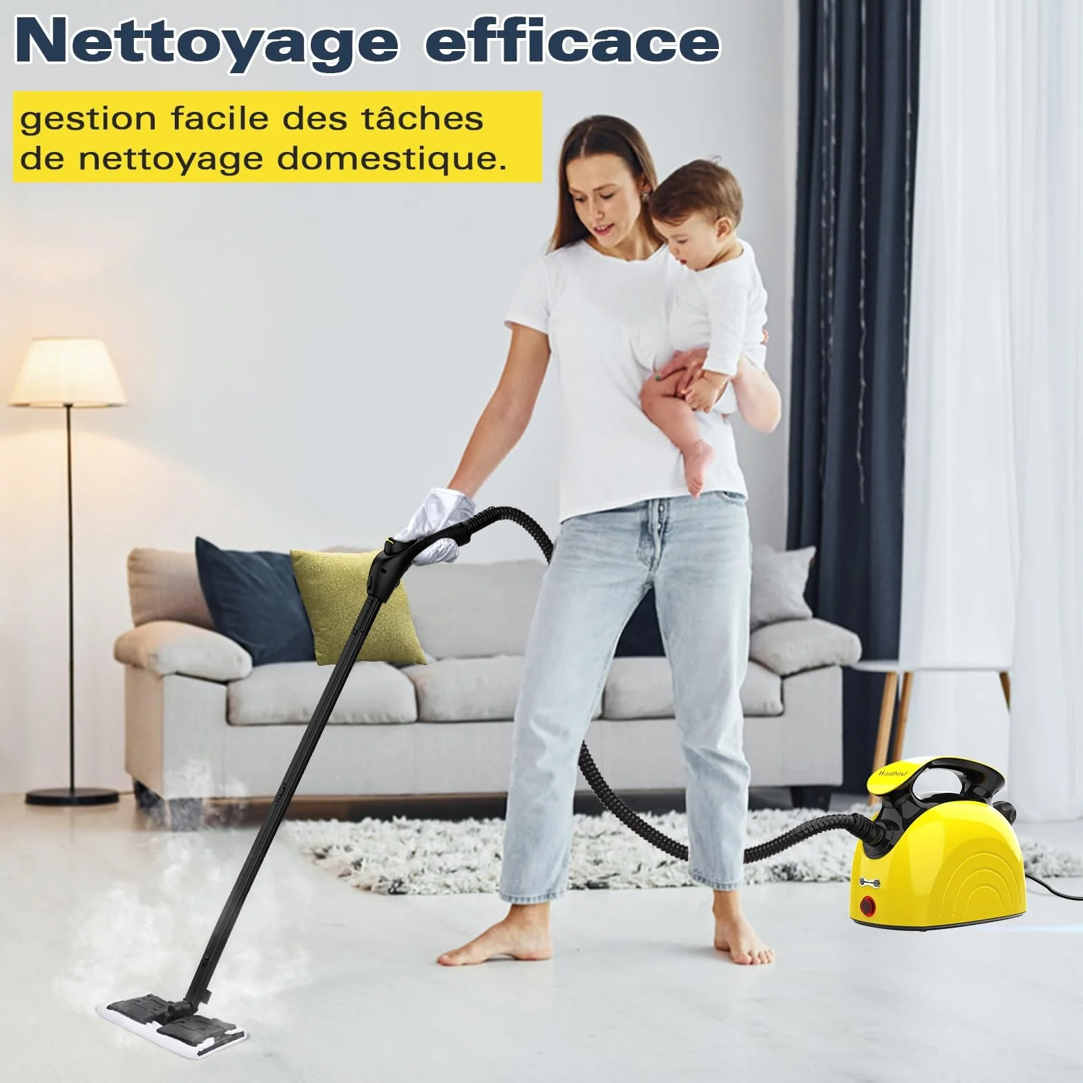Base du nettoyeur vapeur amovible accessoires facile à installer
