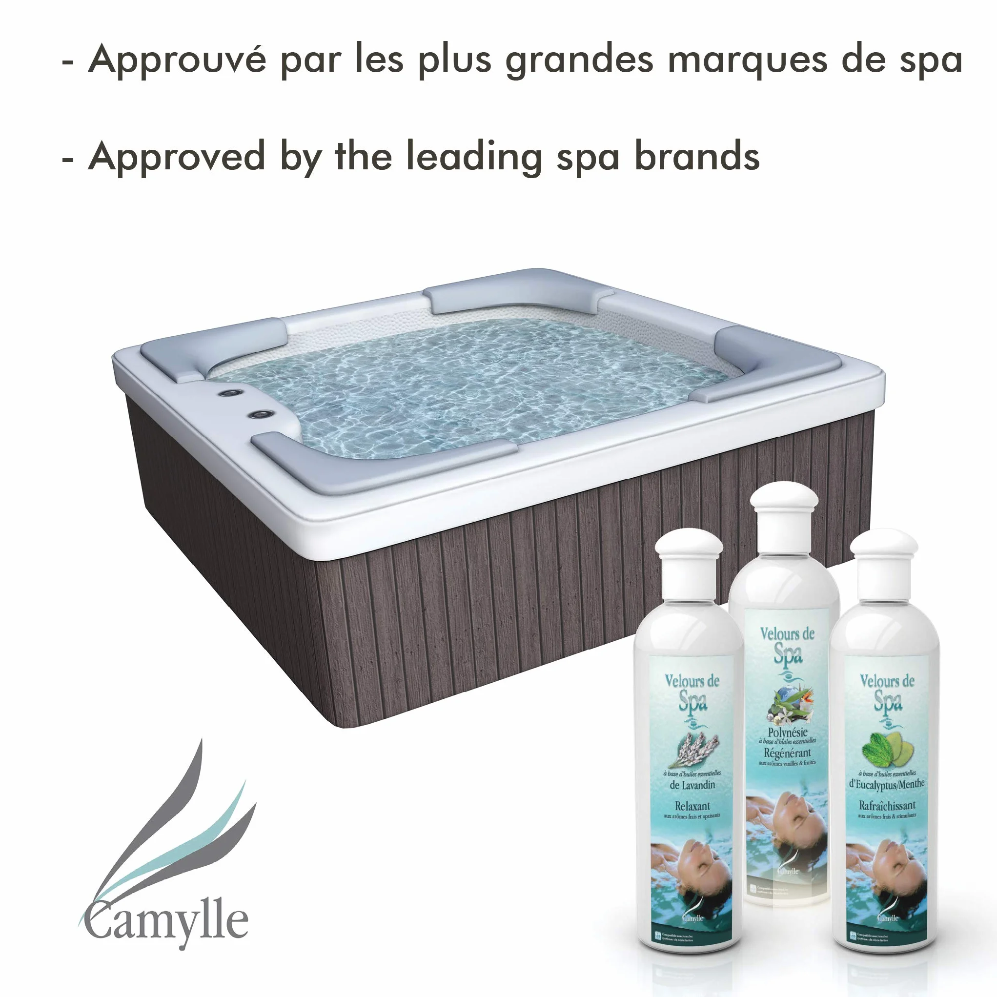 Camylle Velours de Spa Safe MONOÏ Parfum pour l'eau du Spa Fragrance Solaire et Florale 5000ml