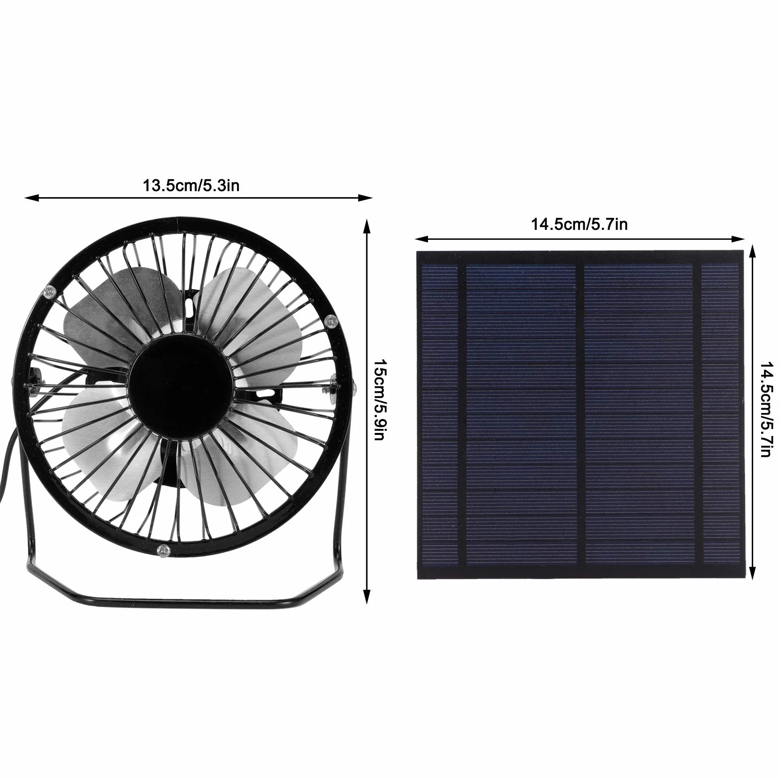 Panneau Solaire 5W Ventilateur de Refroidissement Portable pour Serre
