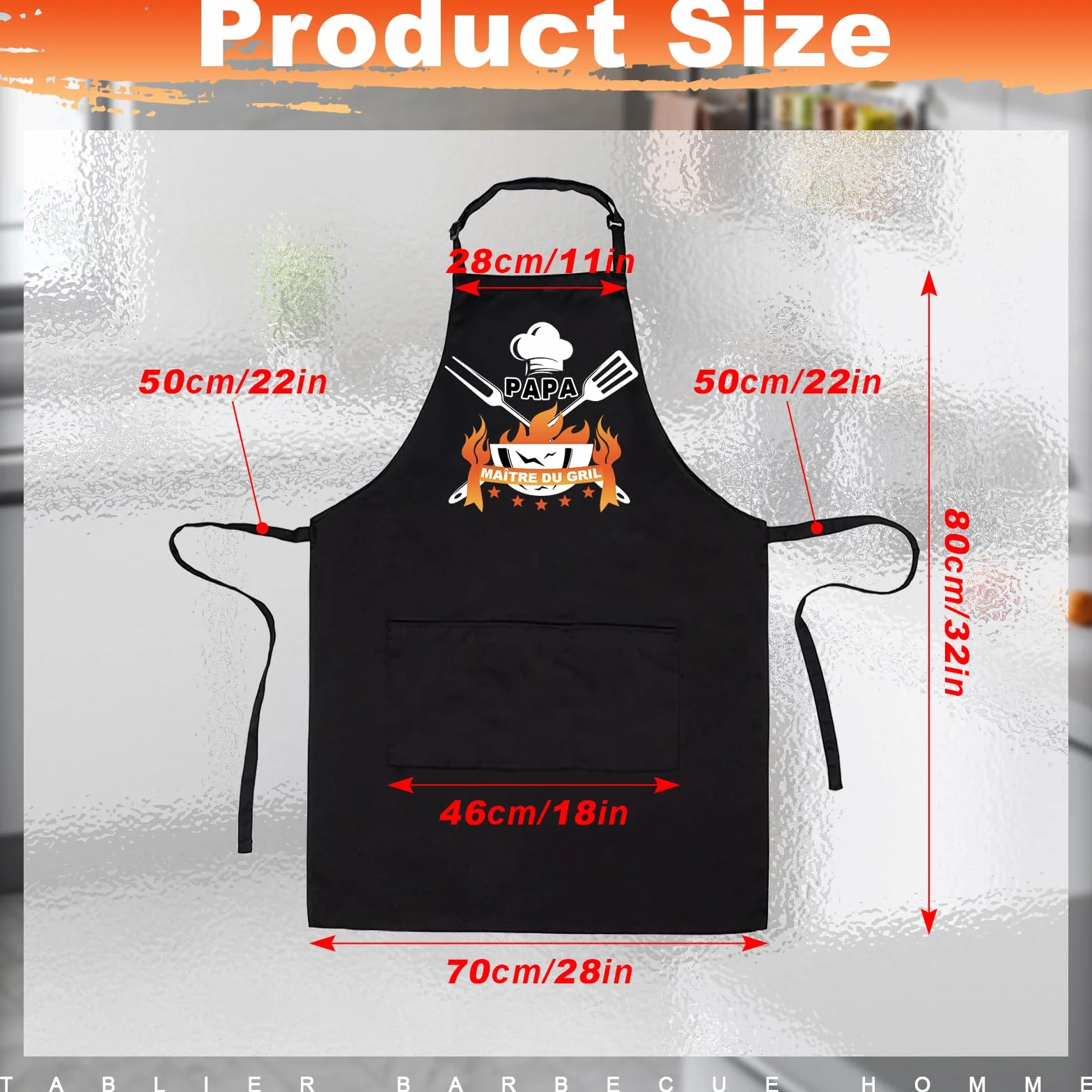 Tablier Barbecue Homme Cadeau Fete Des Peres Tablier Cuisine Homme Humour Cadeau Anniversaire tablier Papa Barbecue Chef Humoristique Accessoire Avec 3 Poches Pour BBQ Fête Noël
