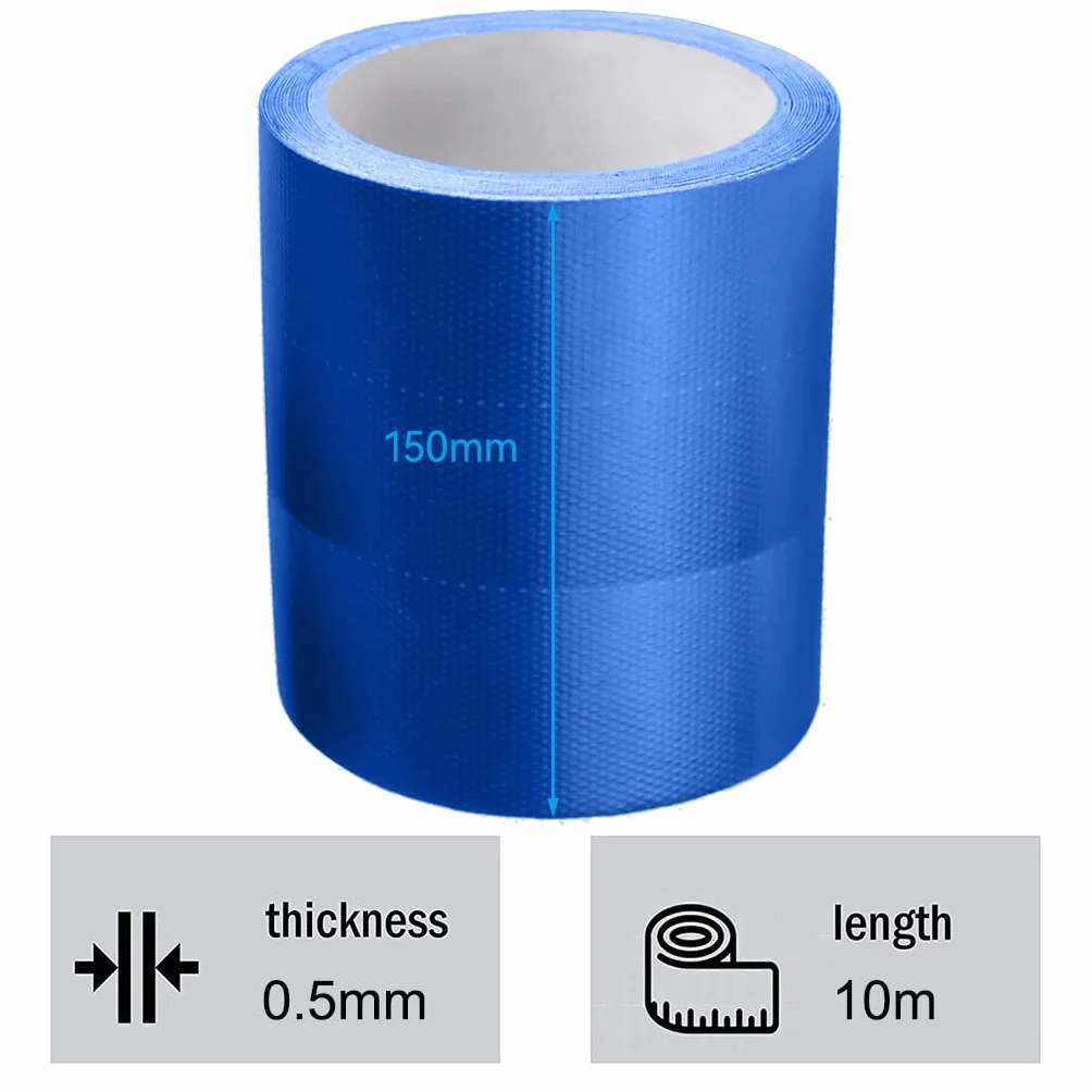 Ruban Adhésif Etanche de Réparation 15cm x 10m pour Bâche Camion Serre Tente