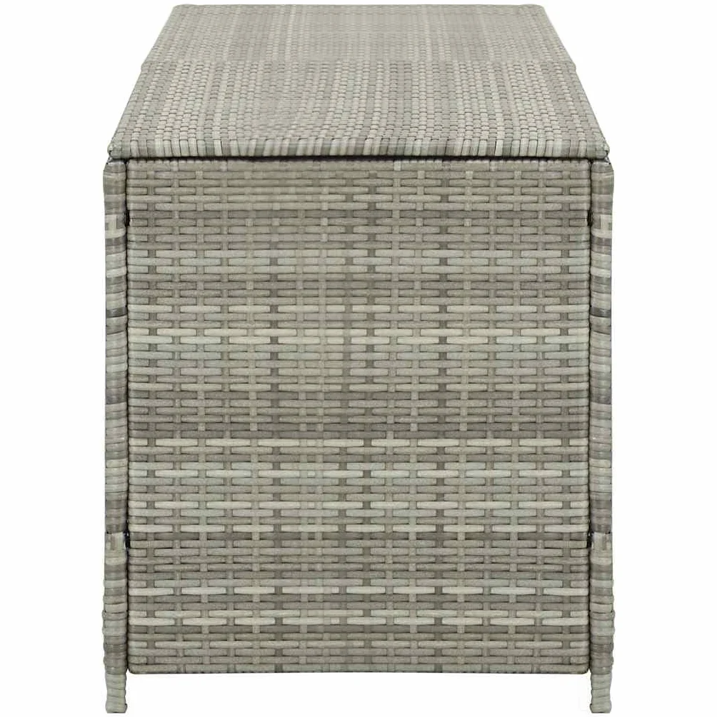 vidaXL Coffre de Rangement Jardin Résine Tressée 200x50x60 cm Gris