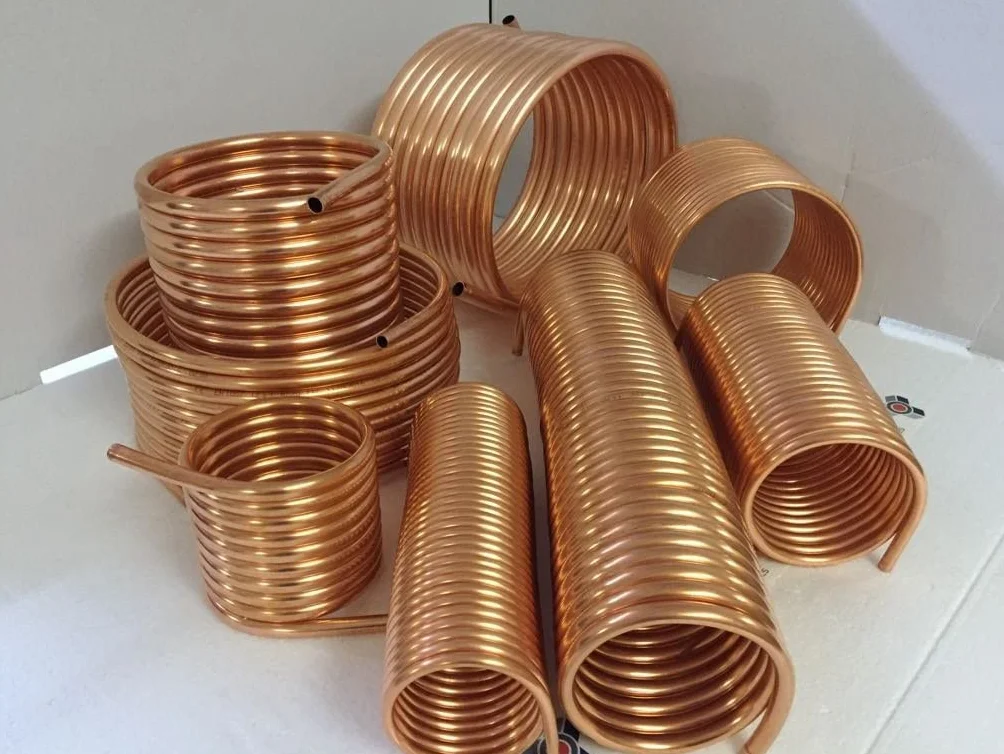 Spirale en tube de cuivre souple 12 x 1 mm 10 m Ø 20 cm