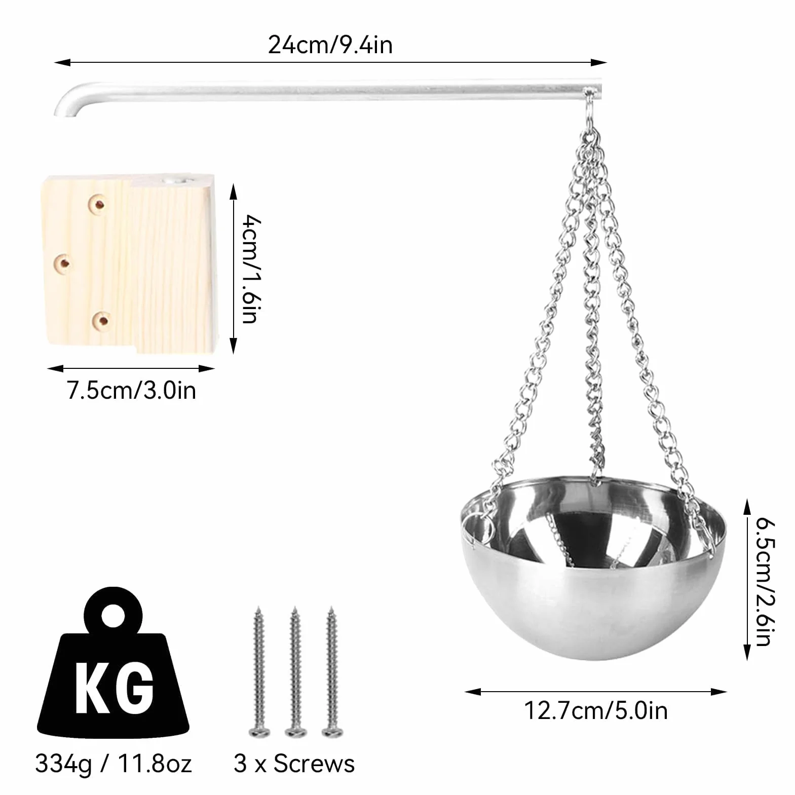 HERCHR Bol de Sauna en Acier Inoxydable, Tasse à Huile pour Accessoires de Sauna