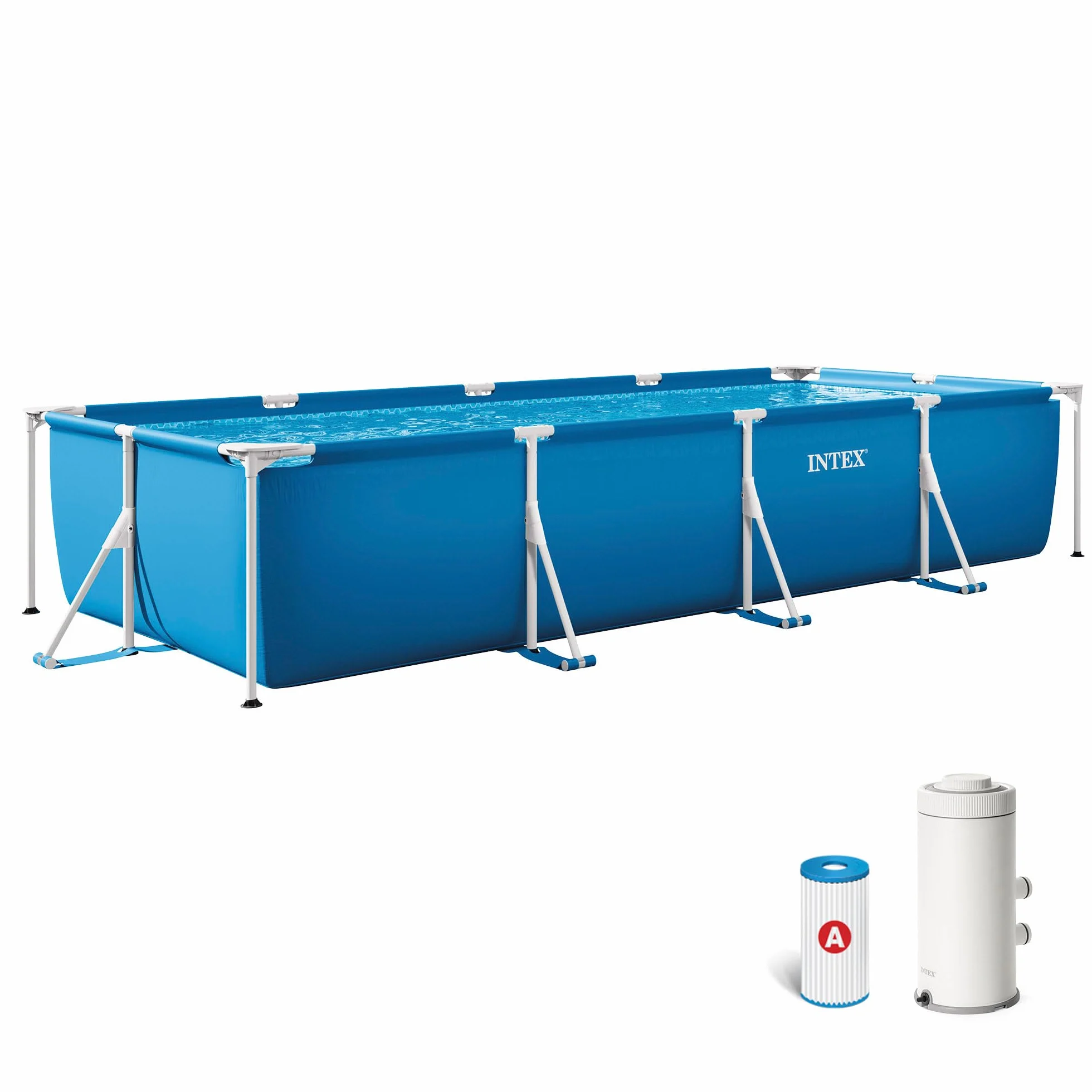 Intex Piscine Metal Frame Junior Rectangulaire Tubulaire 4,50 x 2,20 x 0,84m