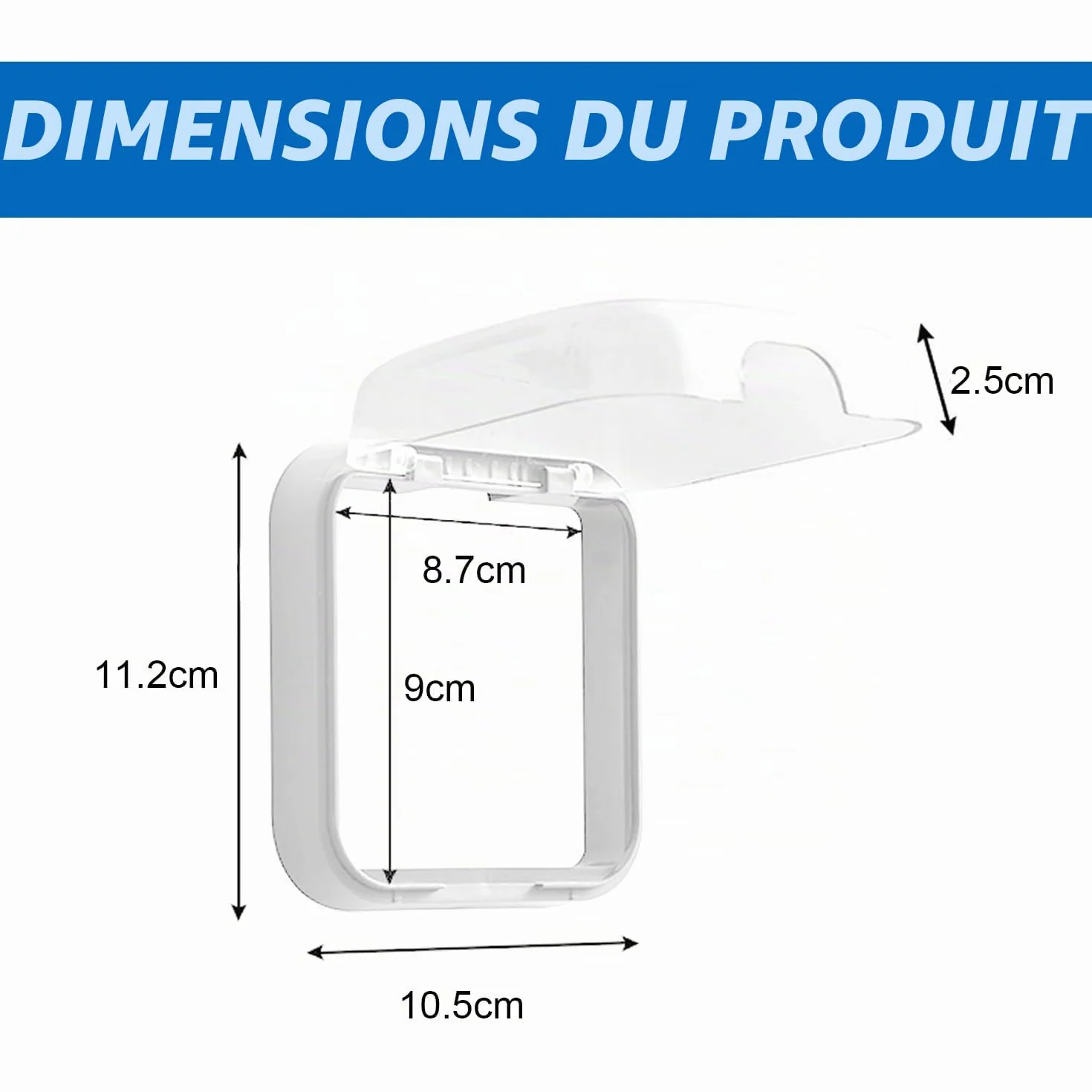 Cache Interrupteur Mural Étanche 2 Pièces Type 86 Plastique Transparent pour Salle de Bain Cuisine Extérieur
