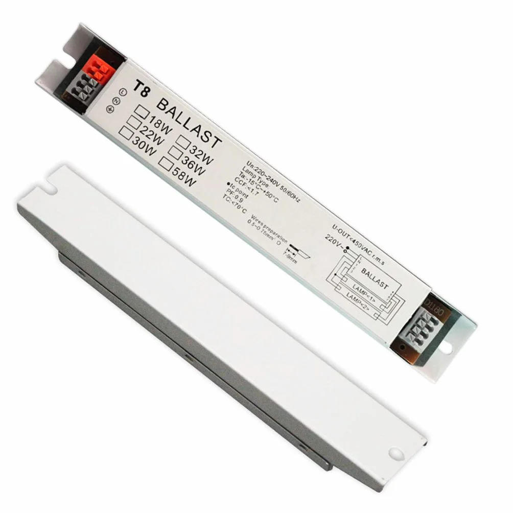 Ballast électronique pour Lampe Fluorescente T8 220-240V AC 2x36W