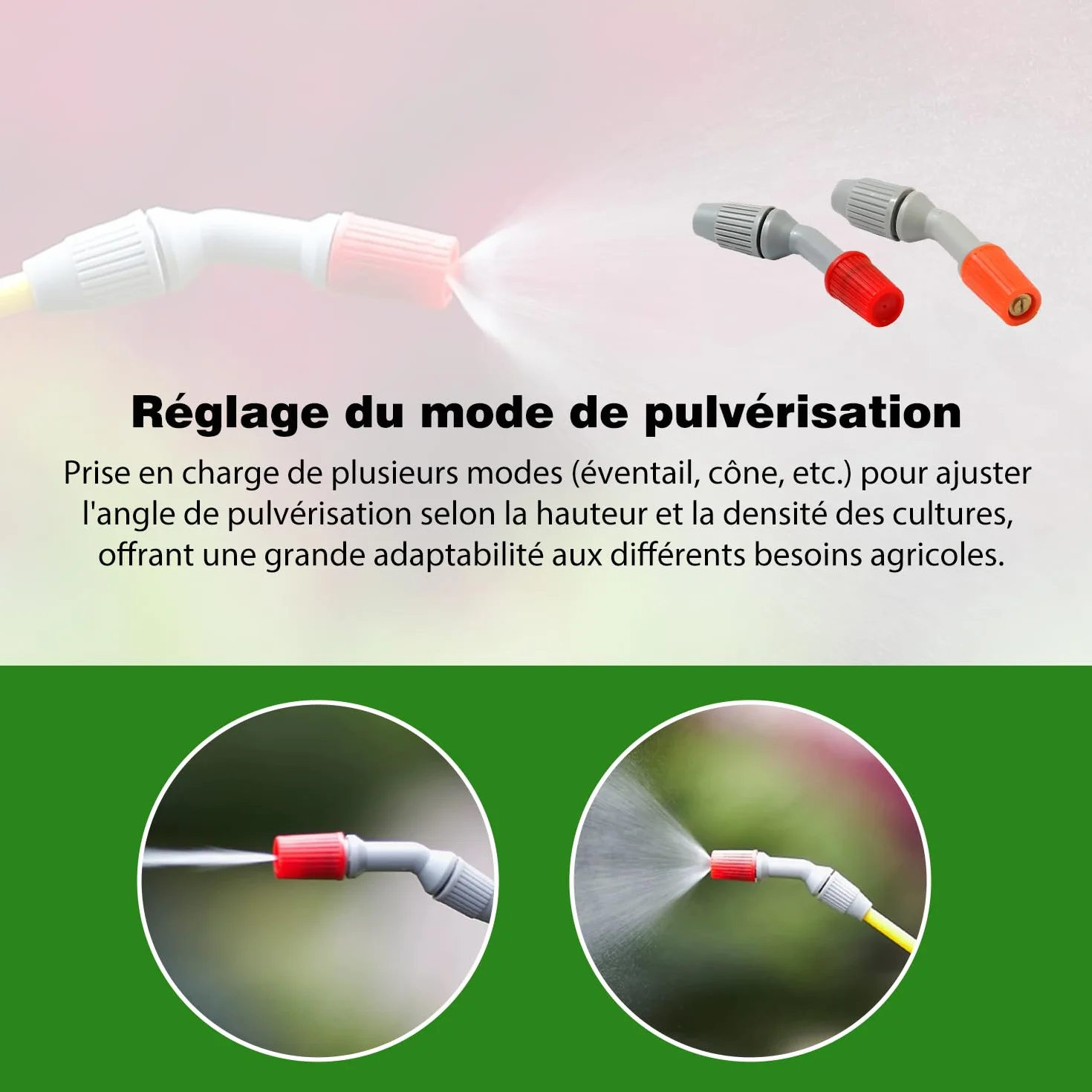 3 Plastique buses de pulvérisation, accessoires de pulvérisation d'irrigation de jardin,Accessoires De Remplacement De Pulvérisateur, pour l'arrosage et le nettoyage