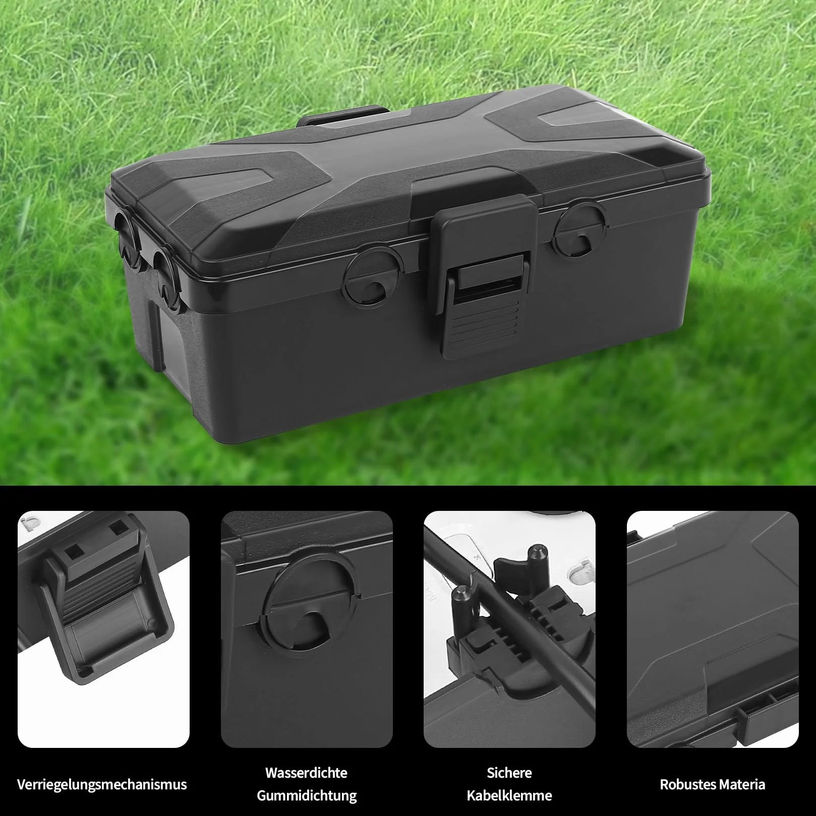 Boîte de Dérivation Étanche IP54 Extra Large - Boîtier Prise Électrique Extérieur avec 6 Entrées de Câble 26,1x12x9,4 cm