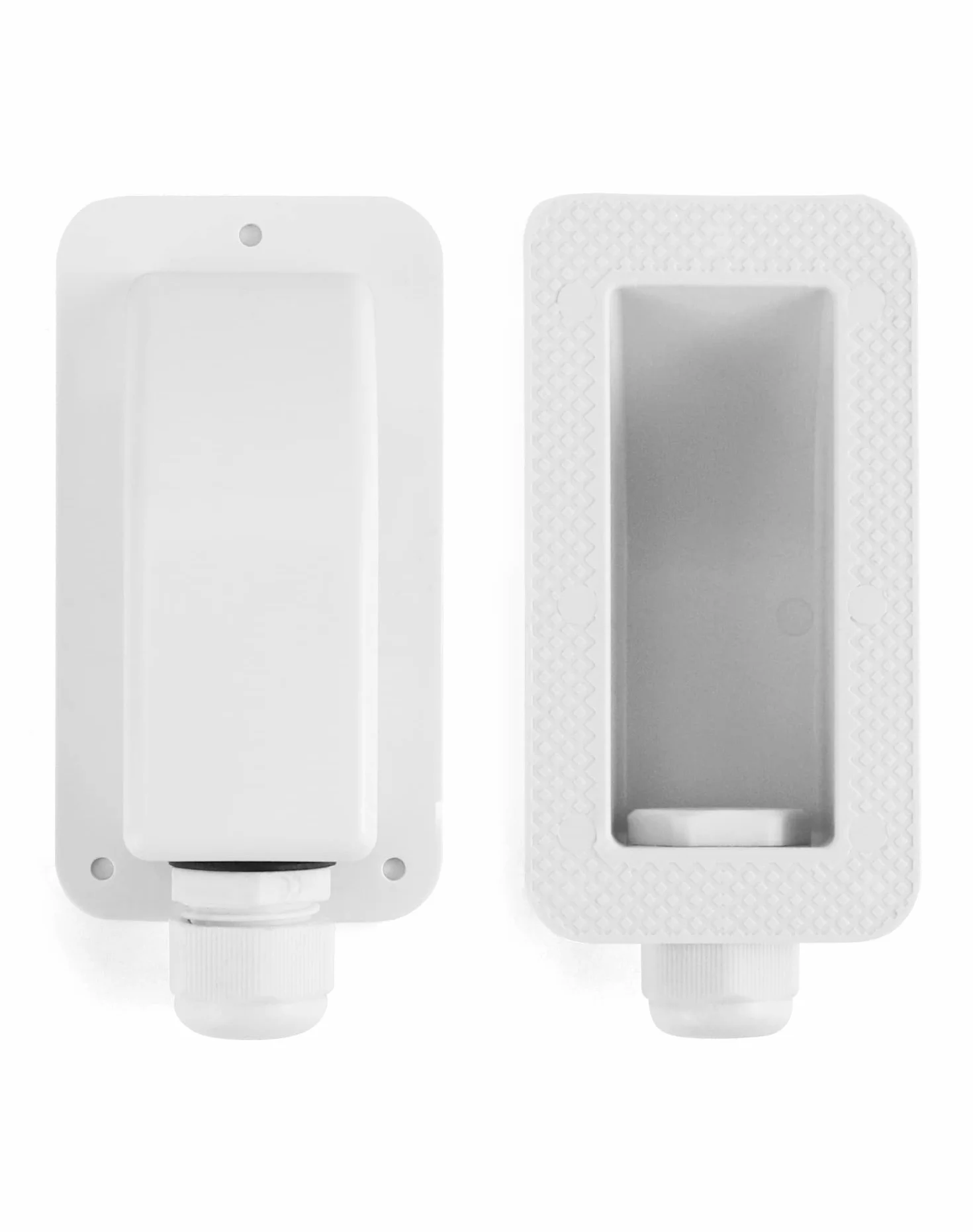 QWORK Passe-Toit IP68 Presse-étoupe Solaire étanche boîtier d'entrée de câble 1 Voie ABS Blanc