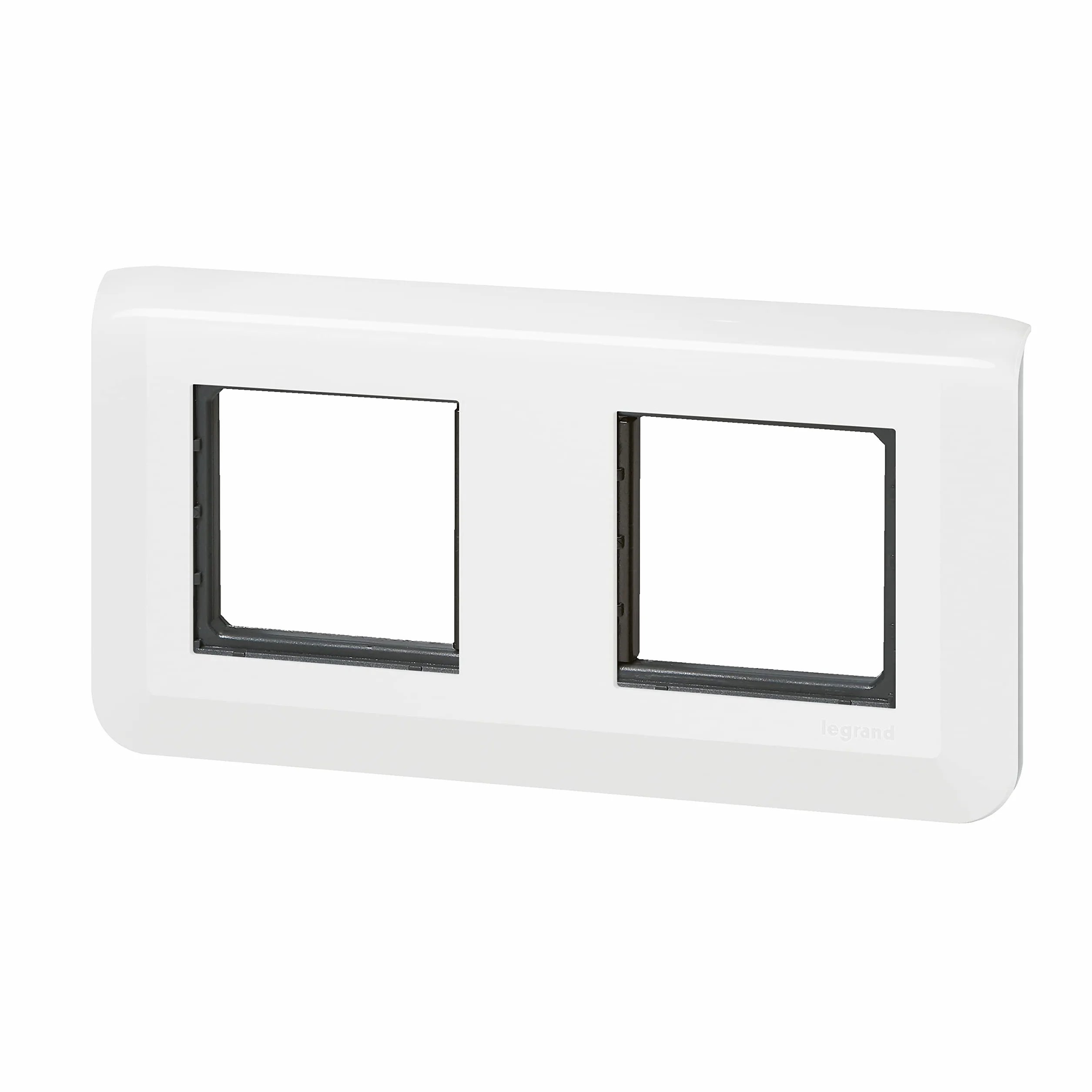 Legrand Plaque Mosaic 2x2 Modules Blanc Brillant Fixation Vis Boîte Encastrée