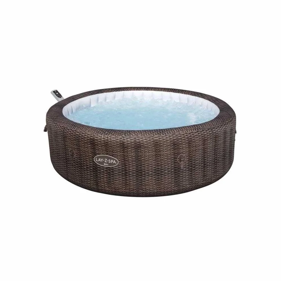 85"x28"/2.16mx71cm Bali MaxHold EnergySense UltraFit Smart AirJet 7 Rond en rotin Marron