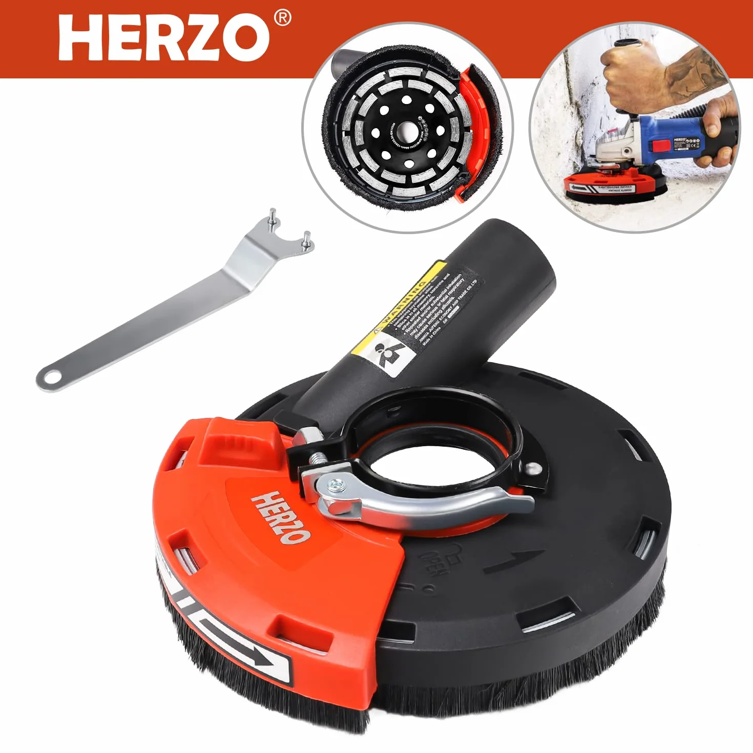 Capot de Protection Meuleuse Angulaire 115/125mm + Disque Diamant Béton 125mm