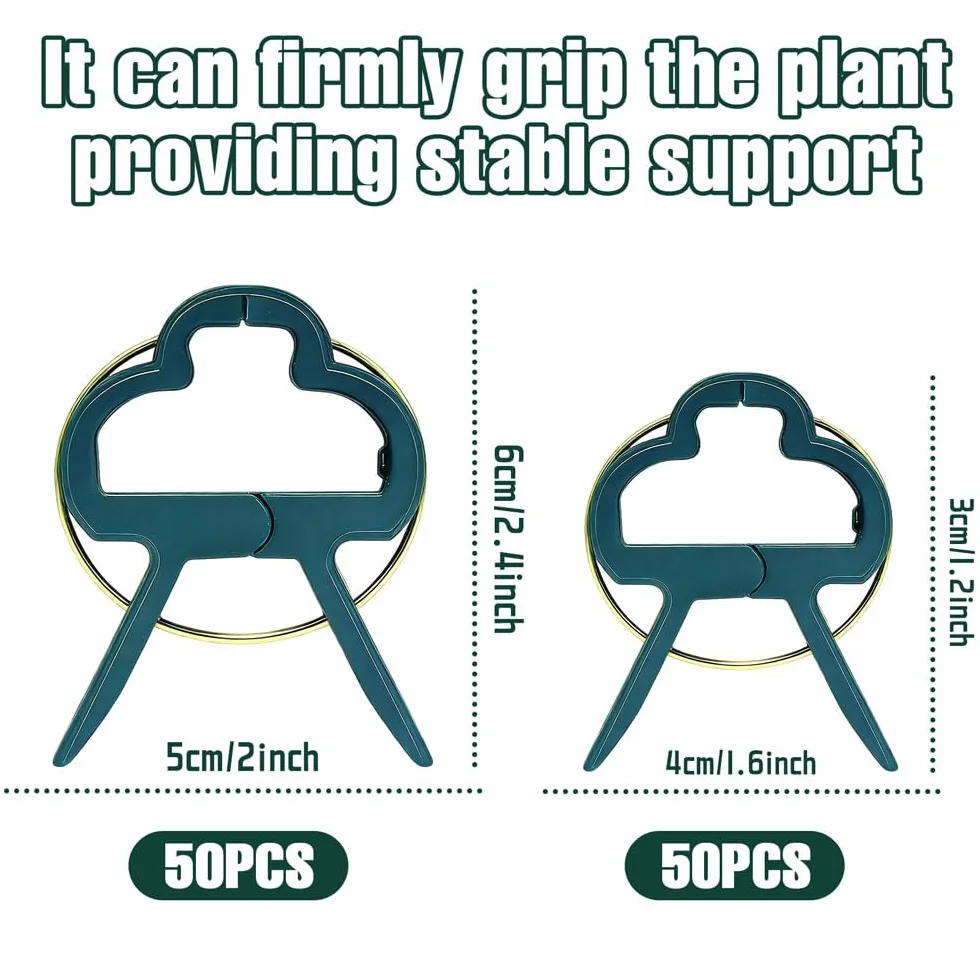 100 Pieces Clips Tomate Clips pour Plantes, Attache Tomates Clips Réutilisable, Attache Tomate, Attache Plante, Attaches de Plantes pour Tomates, Concombres, Roses
