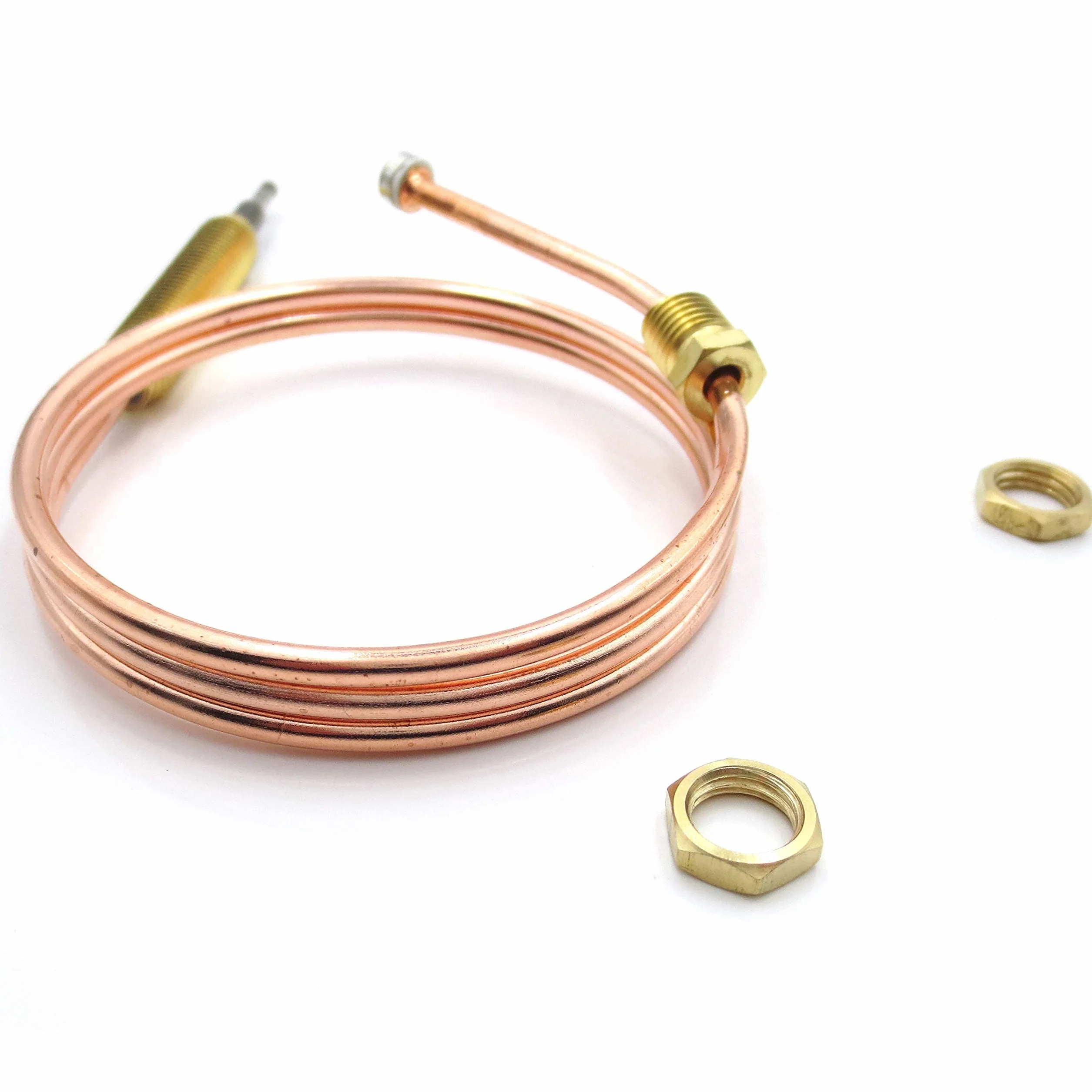 Terre étoile à gaz universel thermocouple 0.6 metres de long utilisé sur grille pour barbecue ou Foyer Chauffage ou chauffage de l'eau à gaz M8 x 1 Écrou d'extrémité et tête à bout