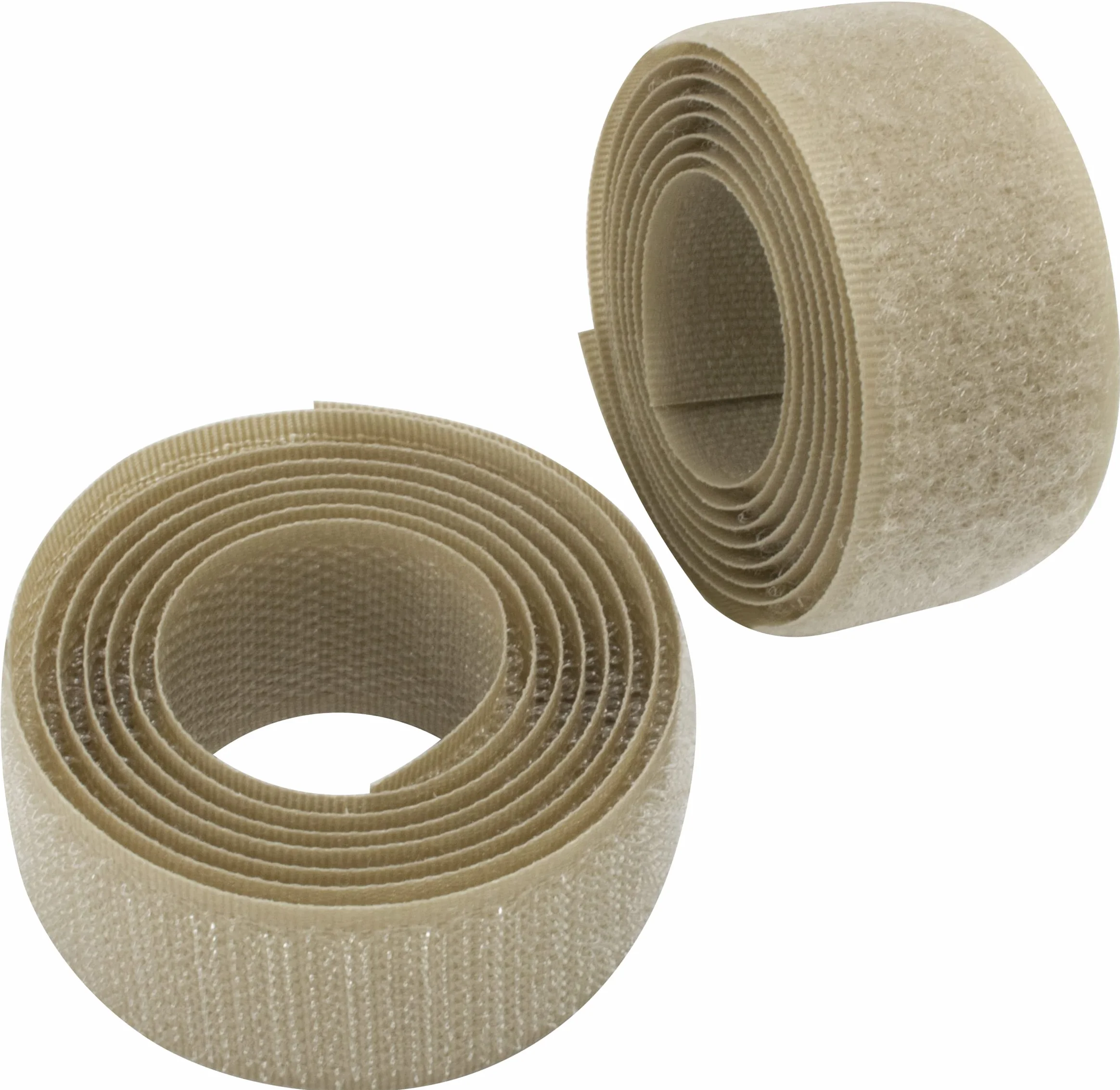 AERZETIX Bande scratch 25 mm 1 mètre auto-agrippant serre câbles ruban attache sangle beige foncé polyamide polyester