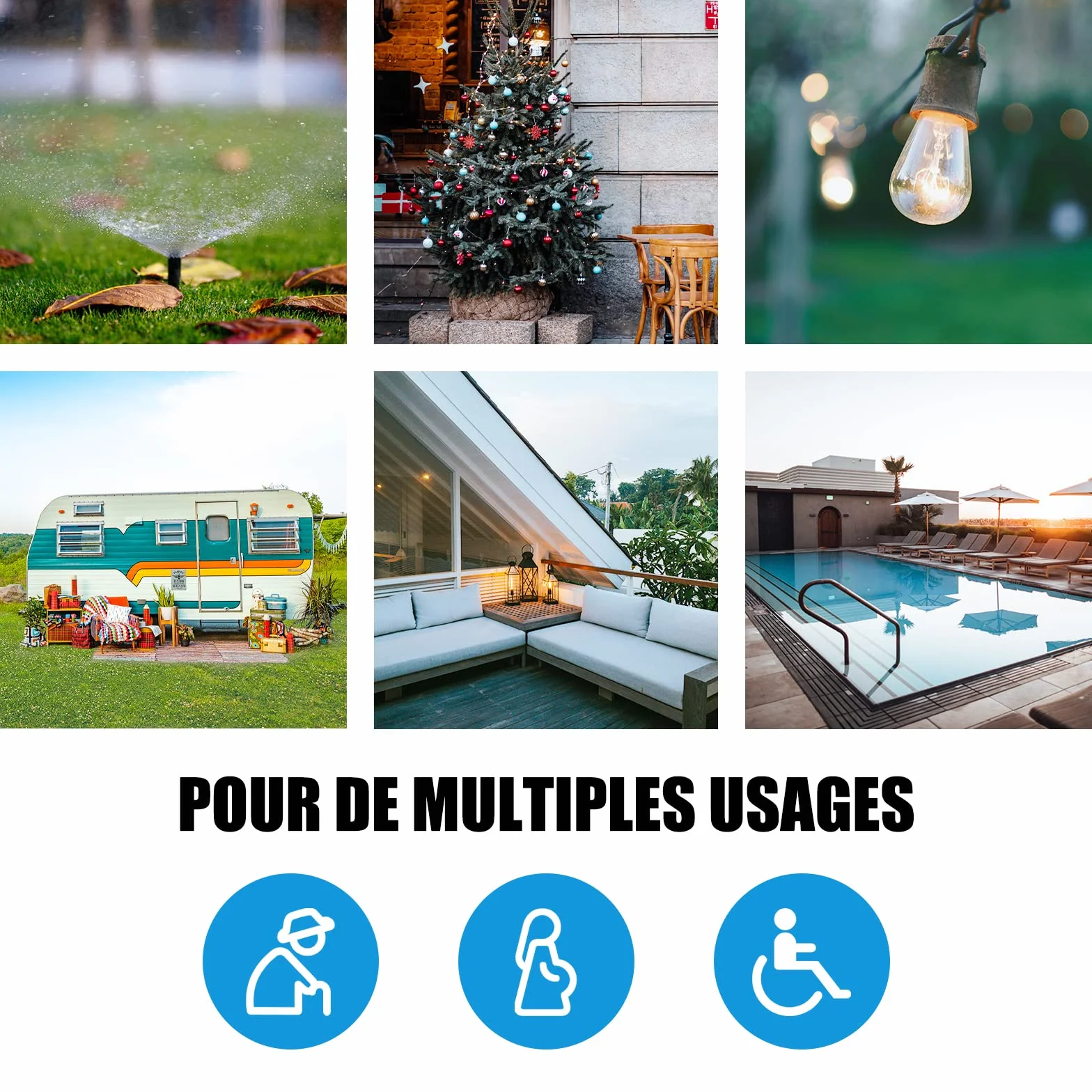 Mini Prise Télécommandée sans Fil Extérieure IP44 40 m 2300 W Noir/Vert