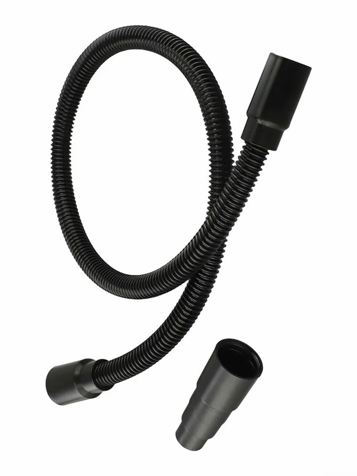 Kit d'aspiration compatible outils électriques, tuyau flexible extraction poussière 1 m avec adaptateur, fixation sous vide plastique noir