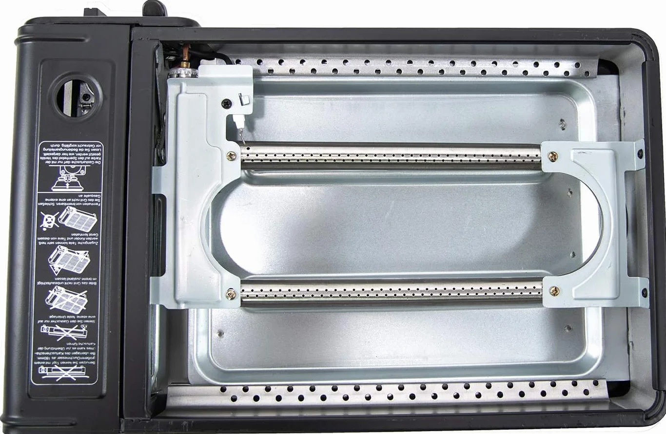 SMH LINE Kit barbecue à gaz 2 en 1 - Barbecue de camping portable avec grille et accessoires