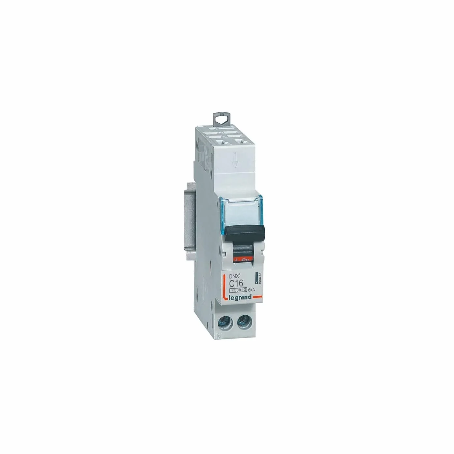 Legrand Disjoncteur DX3 16A unipolaire + neutre courbe C 4,5/6kA 1 module