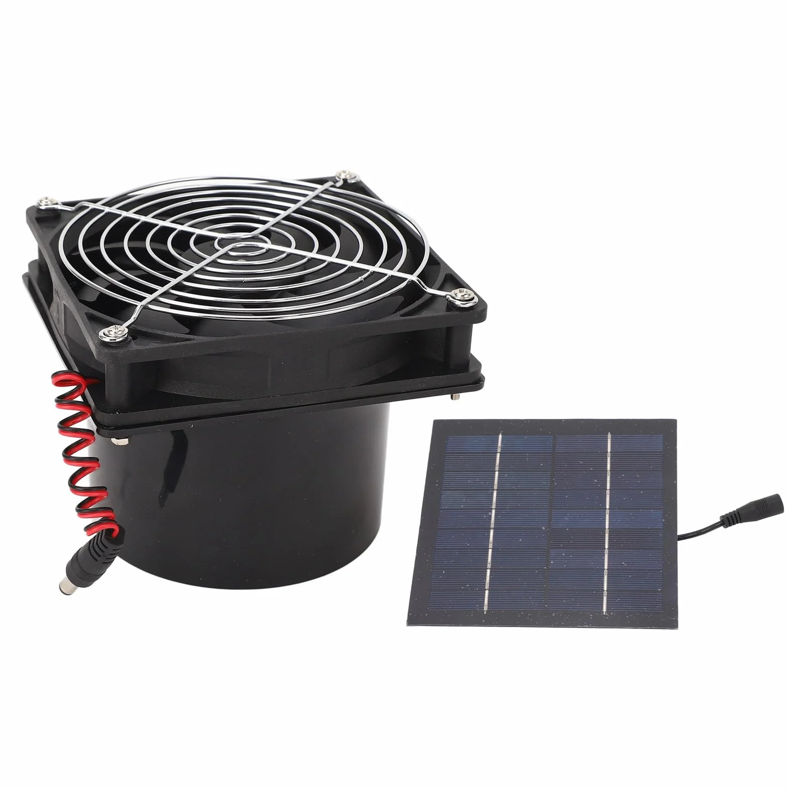 Luocute Ventilateur d'extraction solaire puissant portable kit dissipation chaleur