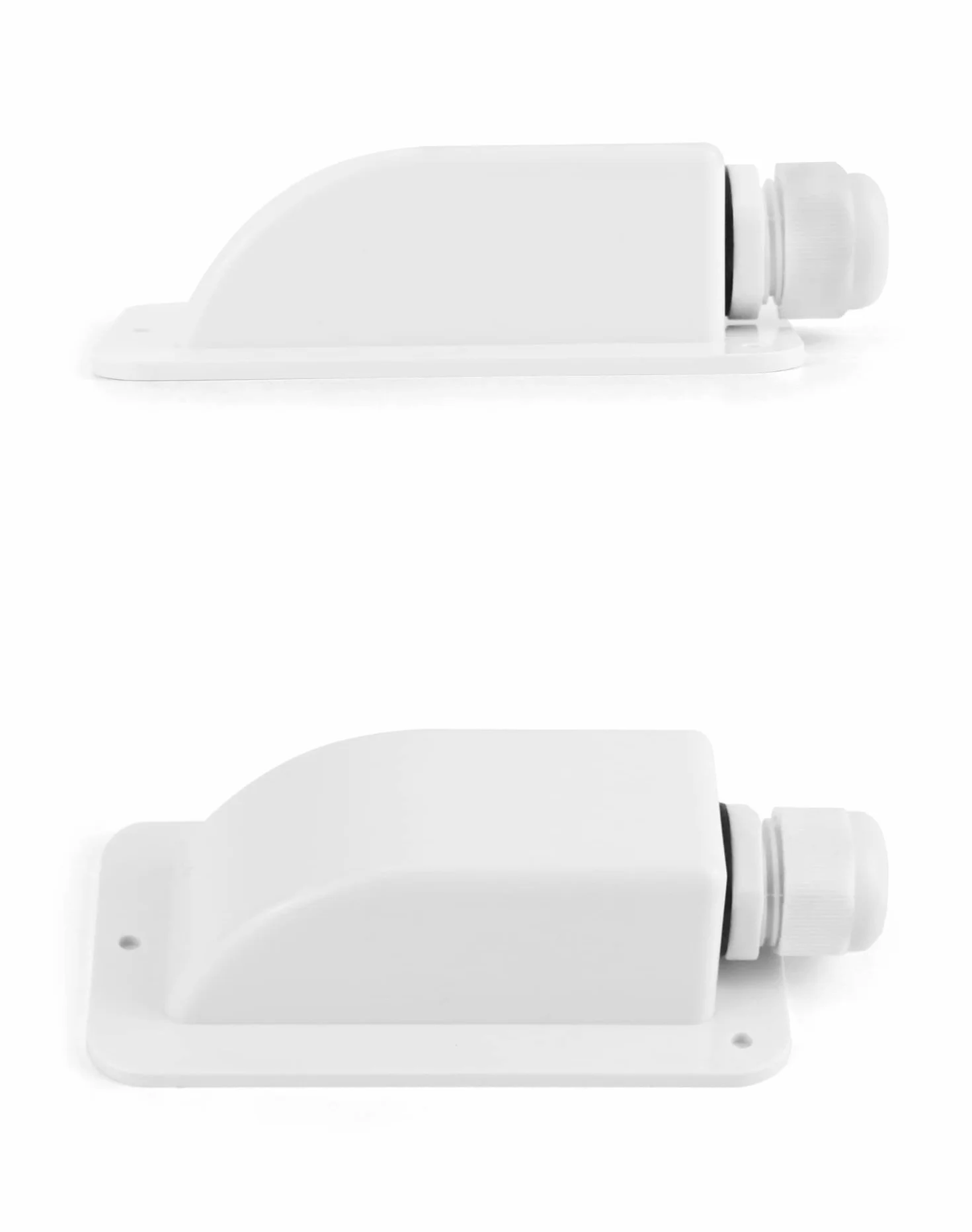 QWORK Passe-Toit IP68 Presse-étoupe Solaire étanche boîtier d'entrée de câble 1 Voie ABS Blanc