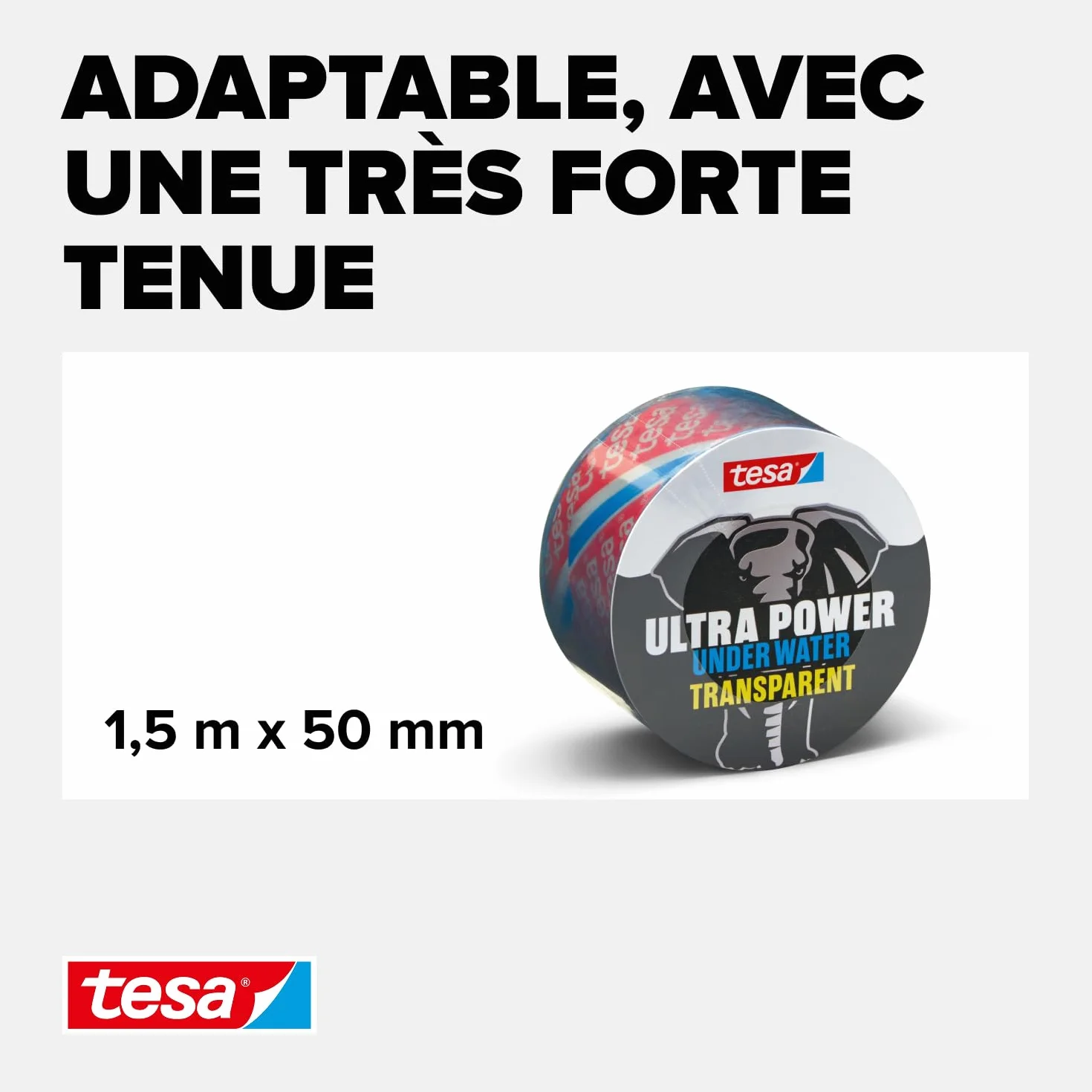 Ruban Adhésif Imperméable tesa Ultra Power Transparent 1,5 m x 50 mm