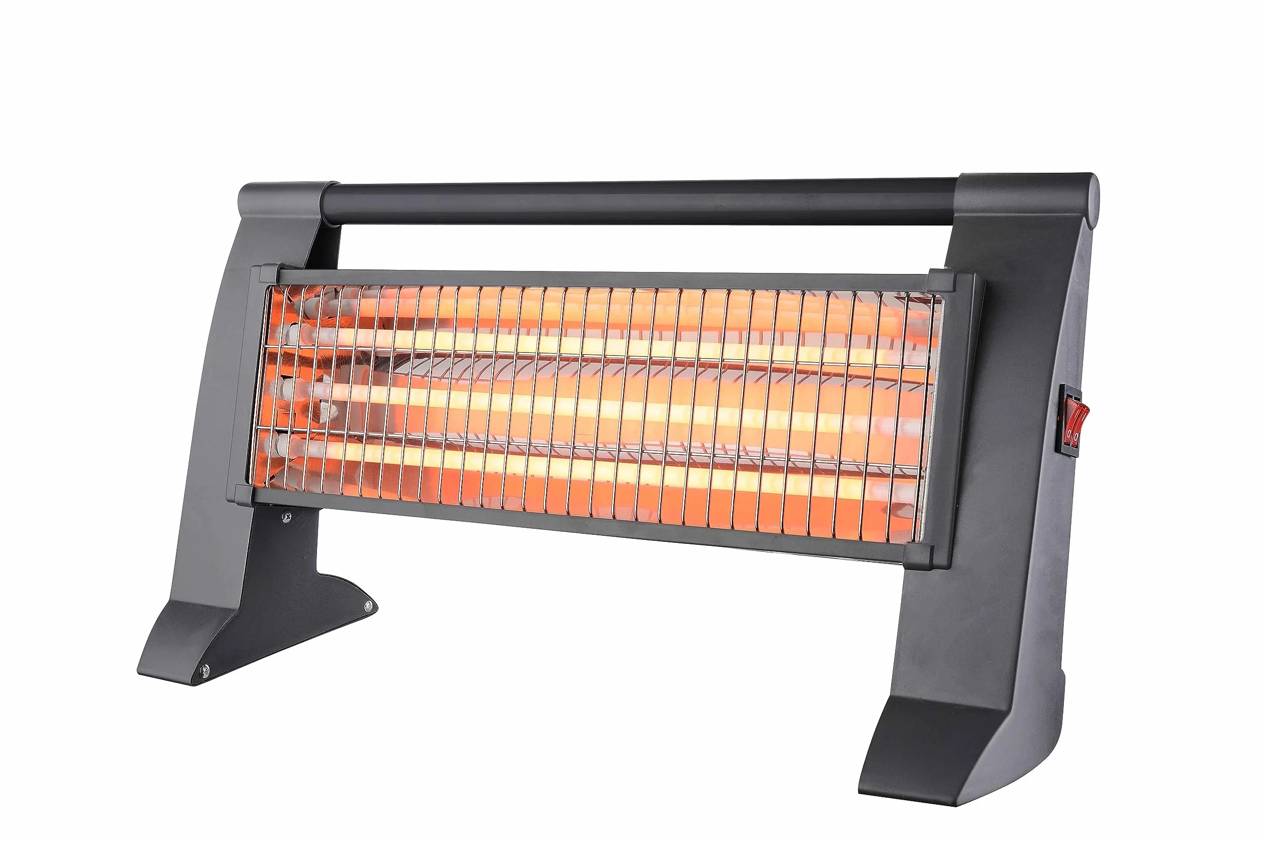 Poêle à quartz 400/800/1200W, anti-renversement, gris