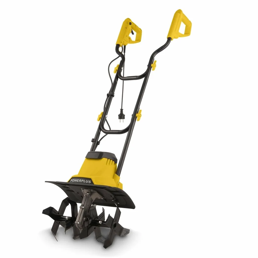 Powerplus Motoculteur Électrique POWEG72000 - Motobineuse Electrique de 1200 W, 4 Lames, Profondeur de 220 mm et Largeur de 360 mm, Outillage de Jardin