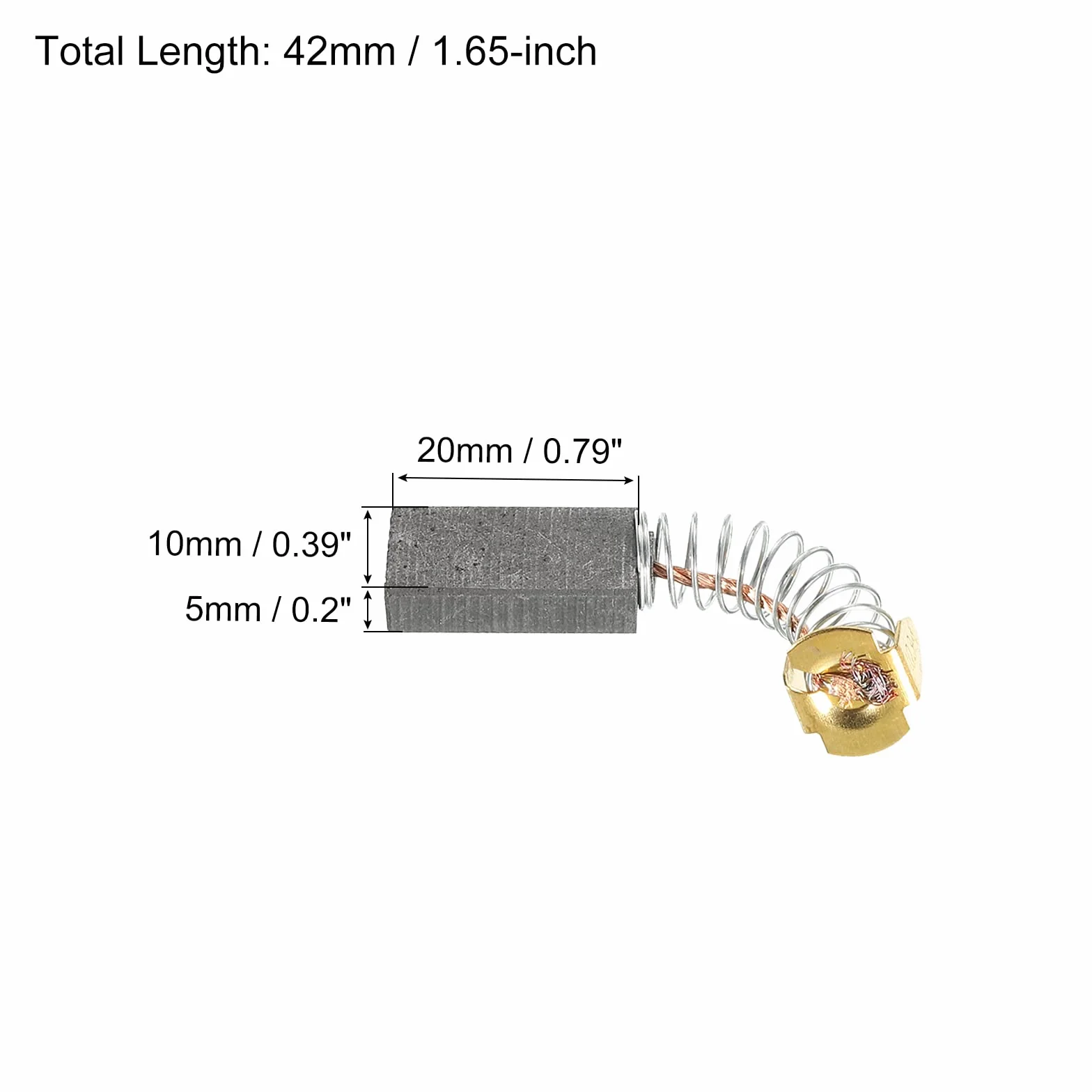 PATIKIL Carbone Brosses 20x10x5mm pour Meuleuse Angulaire, Scie, Moteur Électrique - 4 Pièces