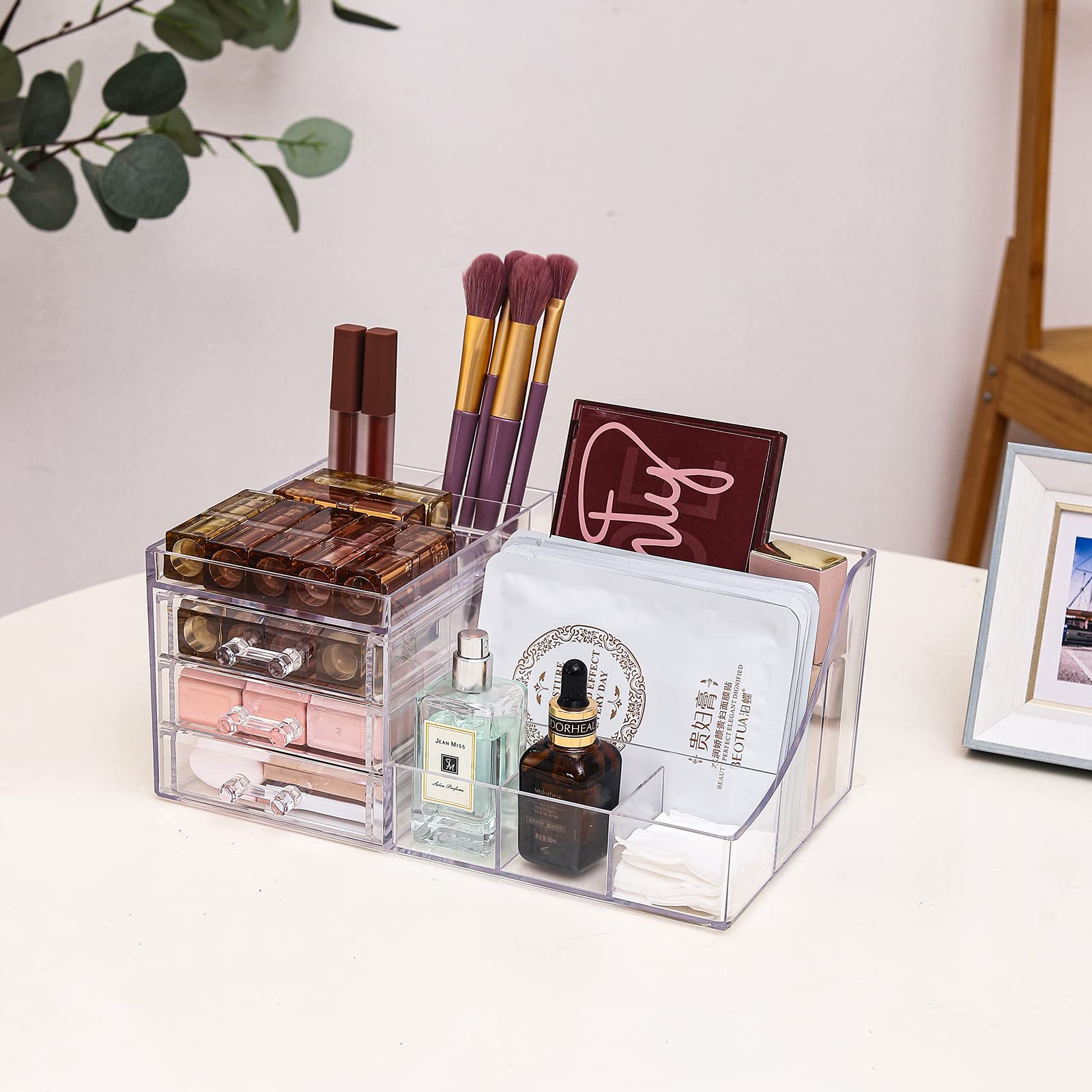 Clear Stackable 3-Drawer Acrylic Organizer