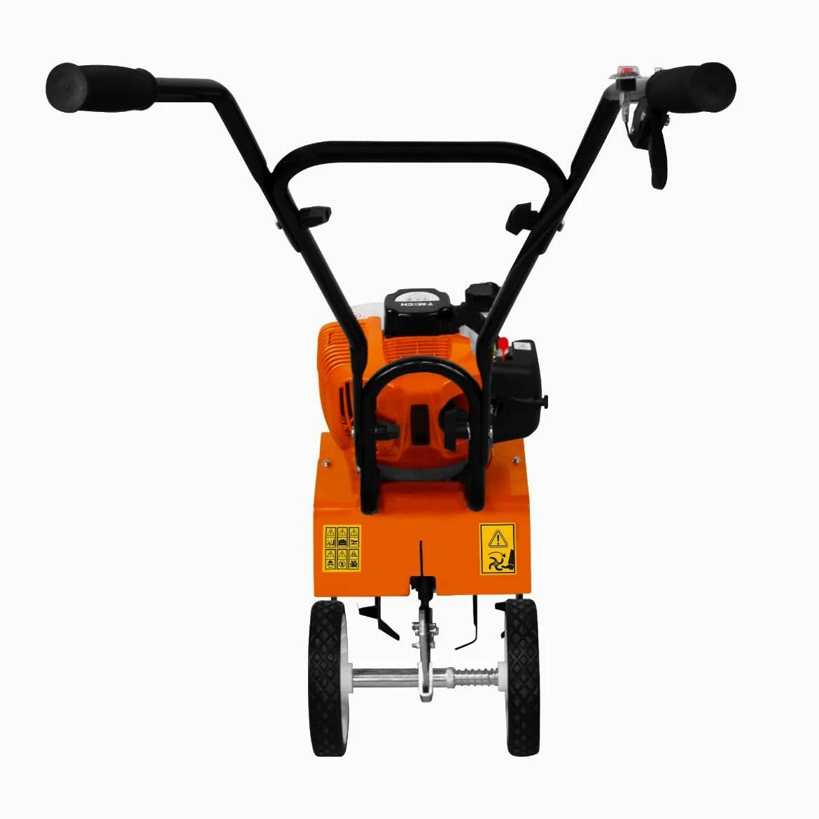 Cultivateur de jardin à essence 52 cc | 4 lames en acier | Réservoir de 1,2 l | Design léger et sans câble | Kit outils + gants et lunettes + protections de jambes et d'oreilles + Entonnoir gratuit