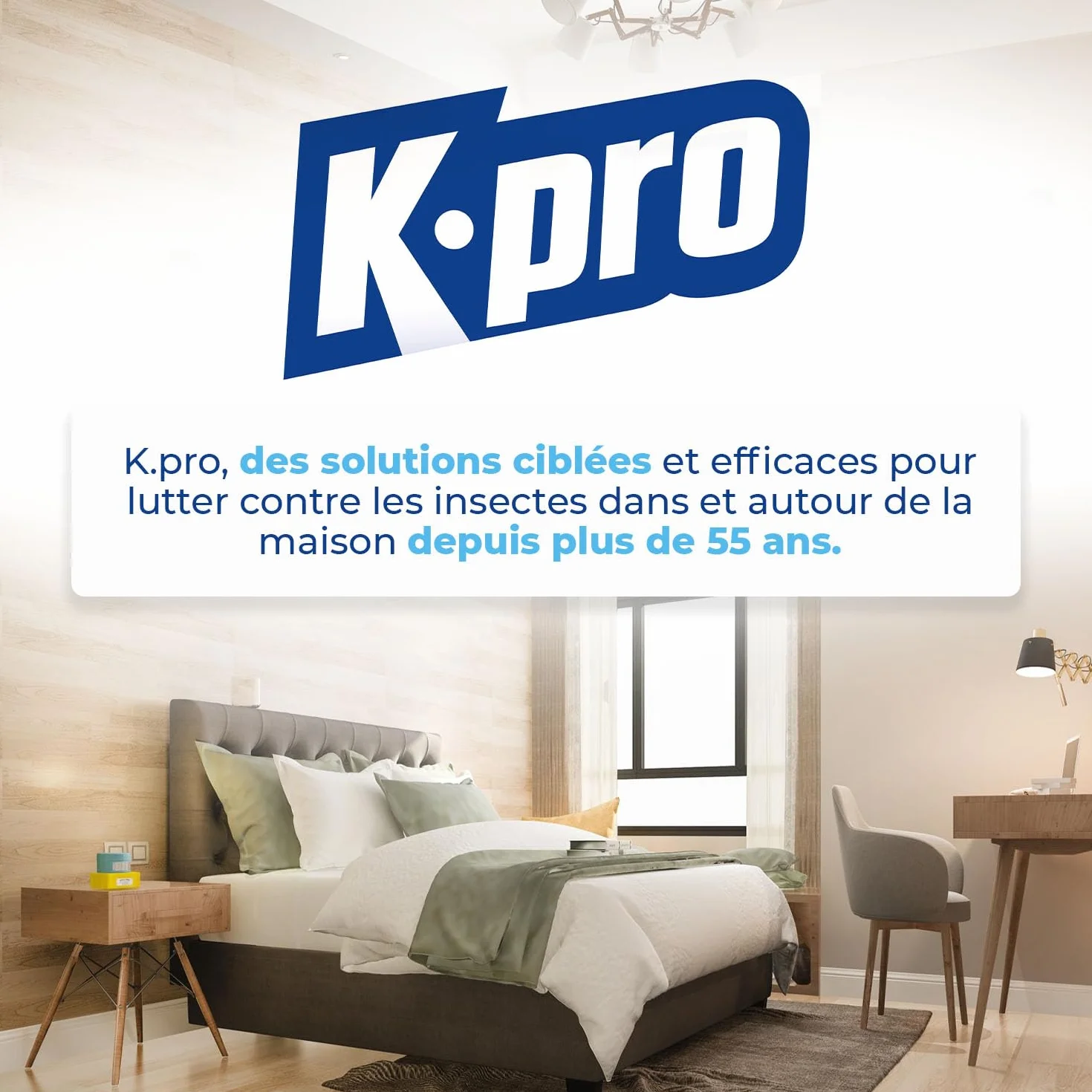 K.PRO Diffuseur automatique contre mouches et moustiques 250 ml 5 mois protection programmable 3 fréquences 40 m²