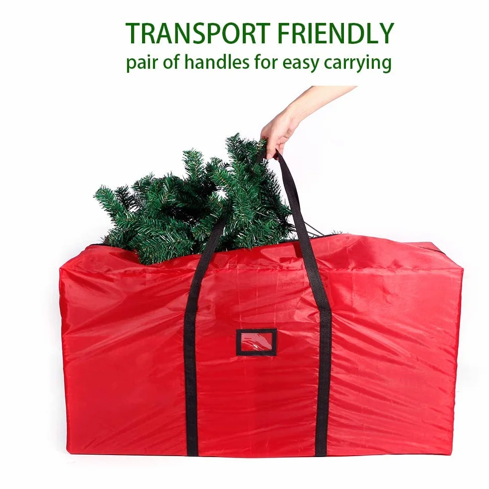 Sac de Rangement pour Sapin de Noël Artificiel, avec Poignées, Imperméable, Anti-poussière, Housse de Protection pour Arbre jusqu'à 210 cm