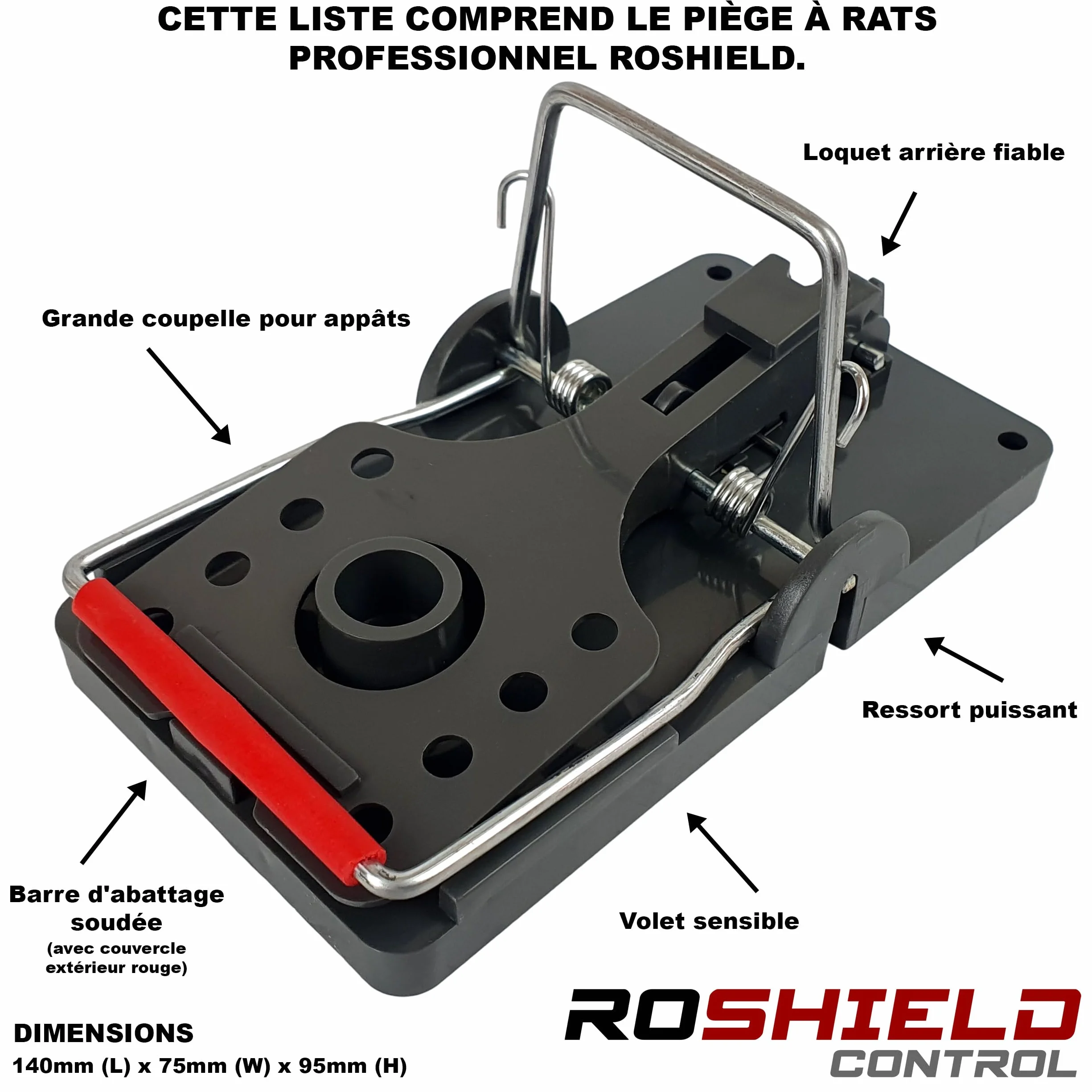 Roshield 2 x boîte protectrice pour pièges à Rats externes - Kit Anti-rongeurs et Anti-nuisibles pour Le Jardin, sans Poison - Qualité Professionnelle Verte