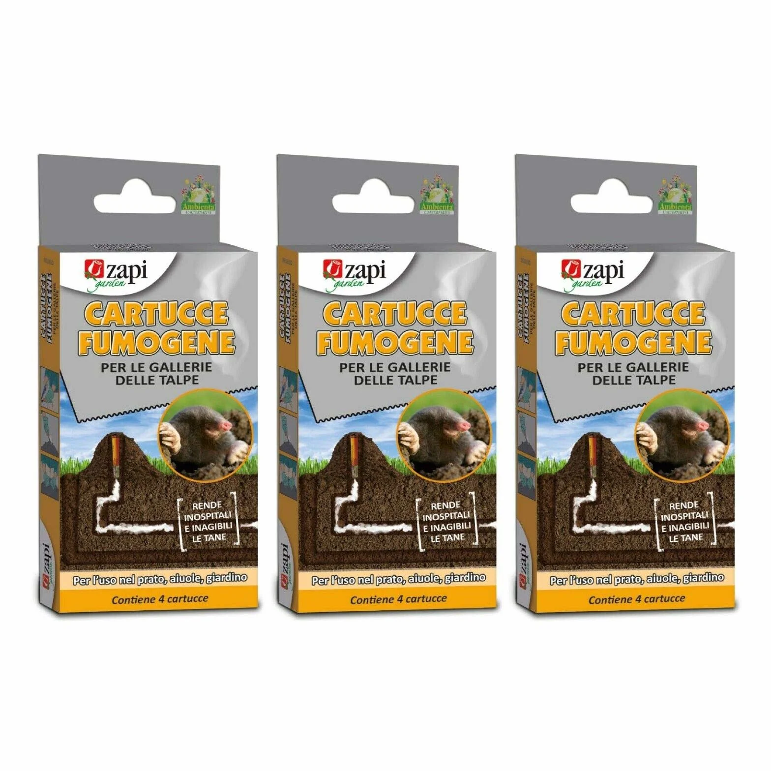 ZAPI Cartouches fumigènes pour tunnels de taupes 12 PCS