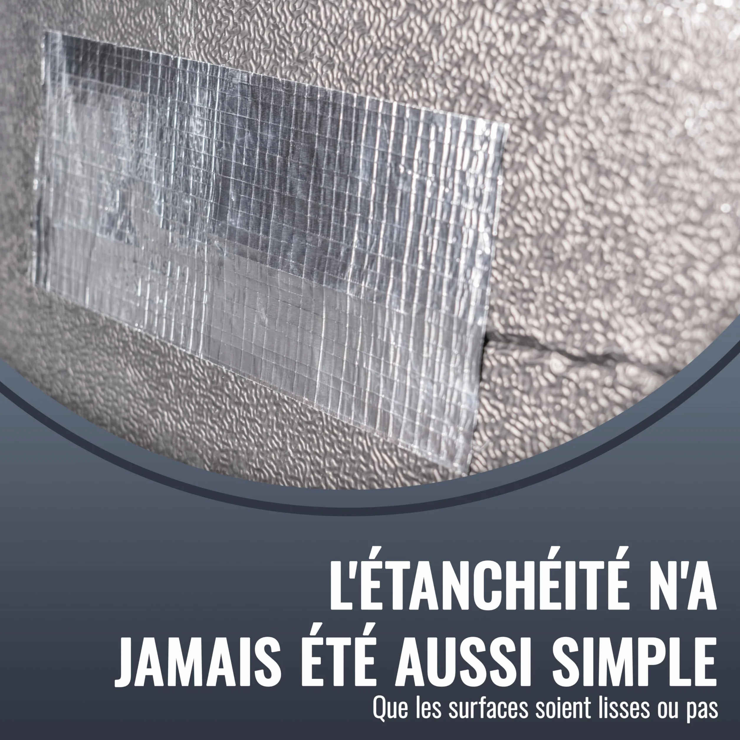 Ruban Adhésif Aluminium Renforcé par Fibre de Verre 50m x 48mm pour Isolation Tuyauteries