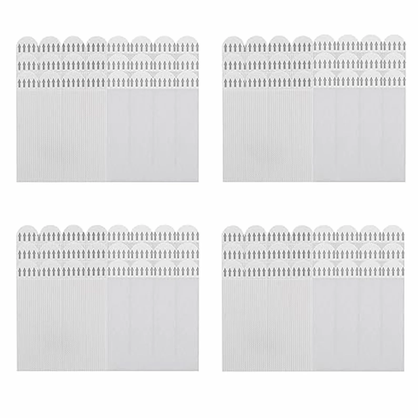 Bandes de Suspension pour Cadres Photo, 48 Paires Ruban Adhésif Blanc, 4 Tailles Amovibles Sans Dommages