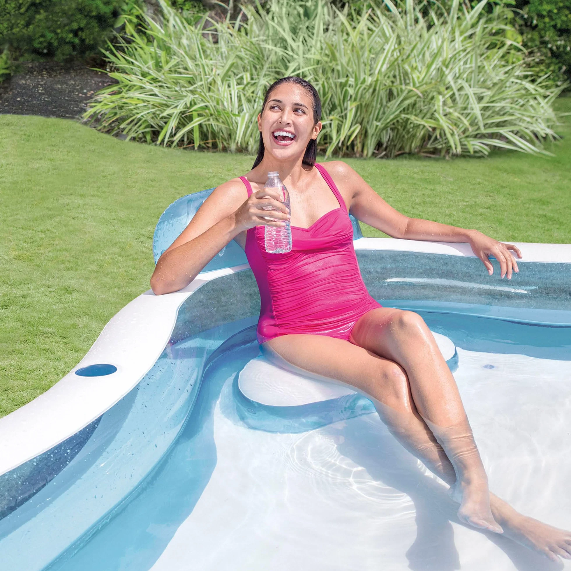 INTEX Piscine familiale avec sièges 229x229x66 cm