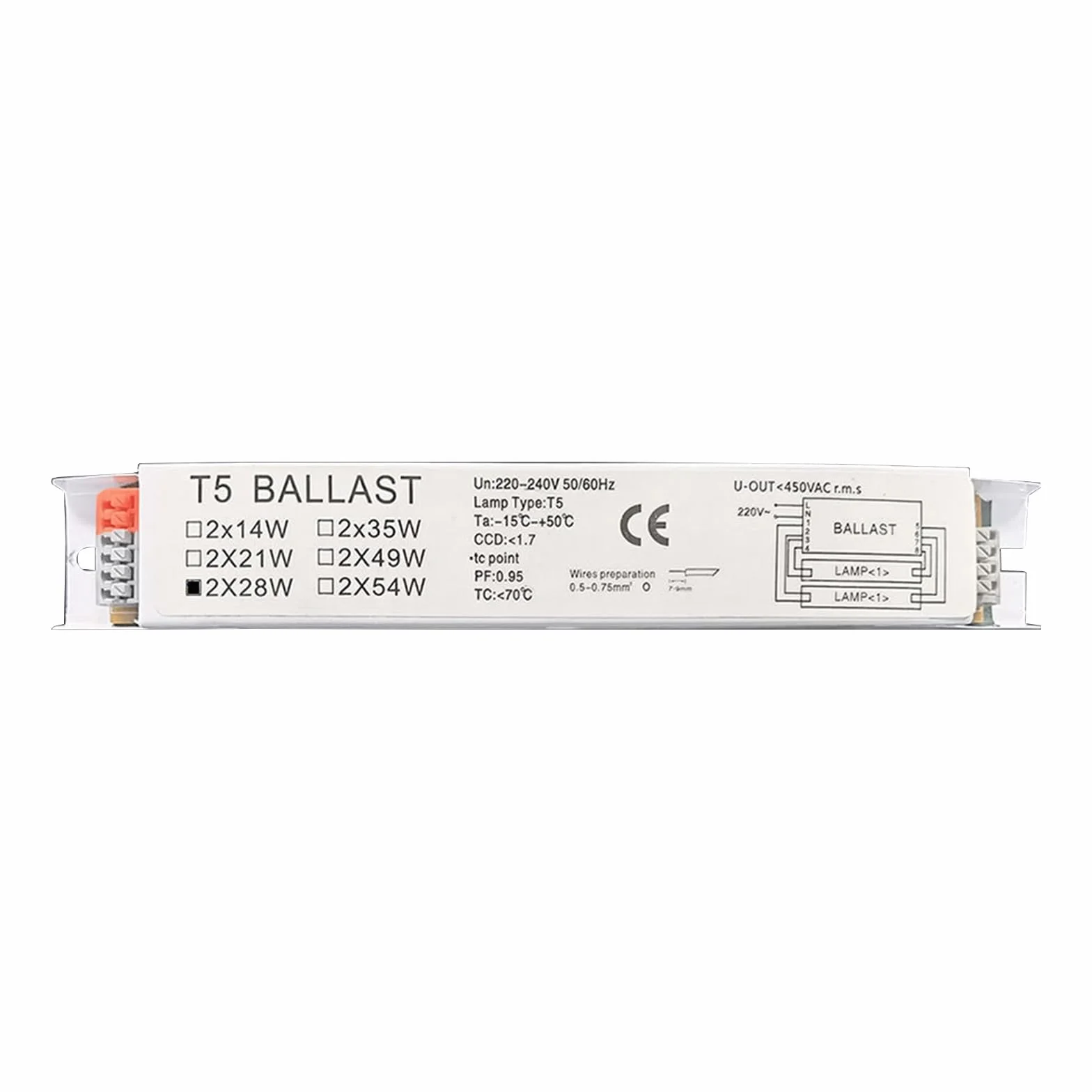 Ballast Électronique Quicktronic Haute Efficacité 220-240V T5 Large Tension Lampe Fluorescente
