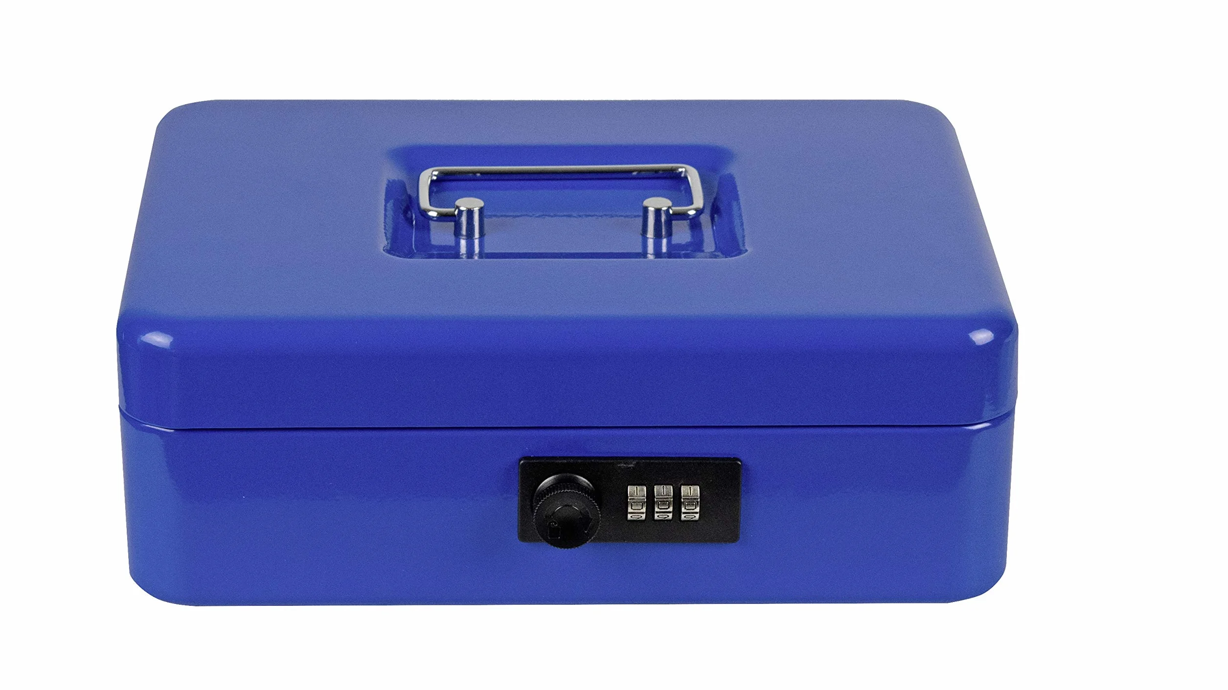 BURG-WÄCHTER Geldkassette abschließbar mit Zahlenschloss Stahlblech Money Code 5025 Blau